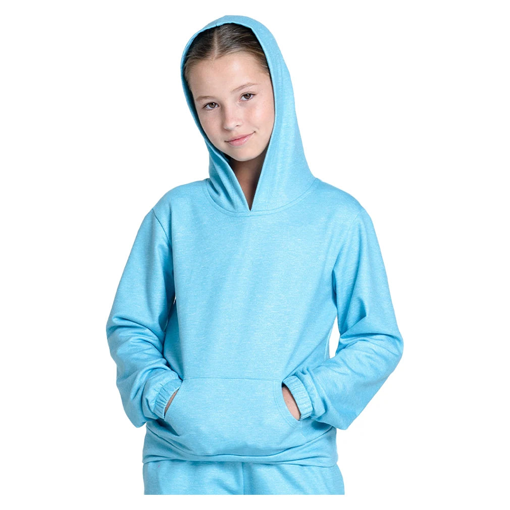 Girls' Heather Tennis Hoodie - Soft & Comfortable Pullover for Kids - Perfect for Tennis, School & Casual Wear