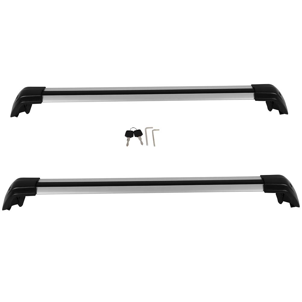ECCPP Universal Roof Rack Crossbars - Compatible with Porsche Cayenne 2011-2017 & Volvo XC60 2013-2018 - Heavy Duty 165LBS Capacity Cargo Carrier for Kayak, Canoe, Luggage, Snowboard - Perfect for Road Trips & Outdoor Adventures