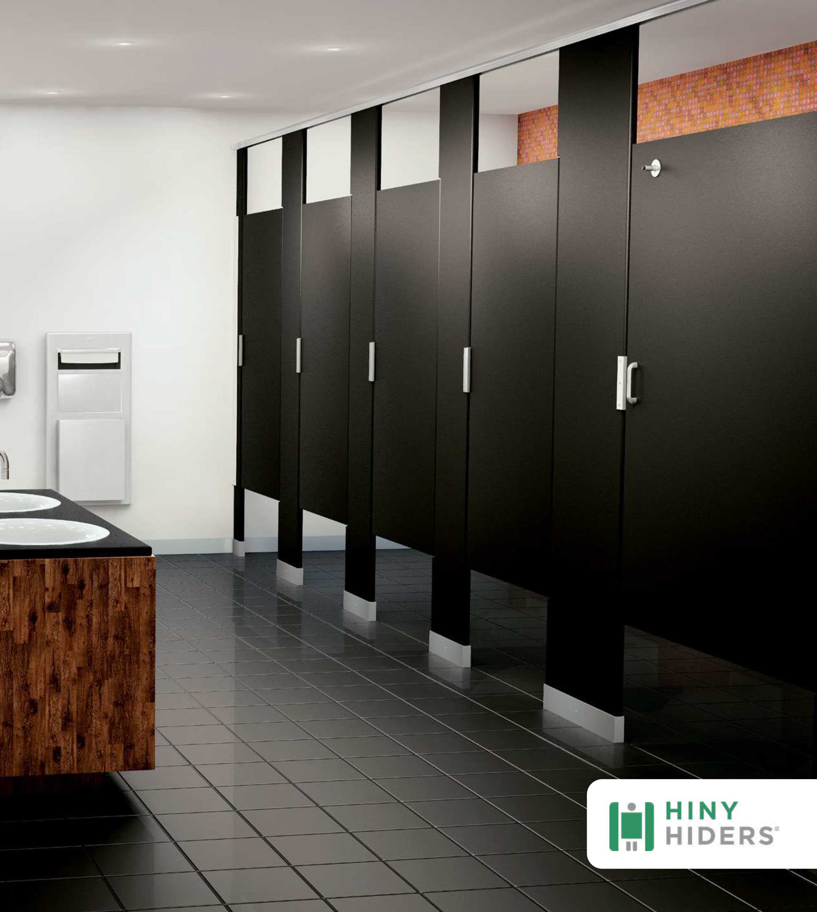 Scranton Products Solid Plastic Hiny Hiders Toilet Partitions - Durable & Privacy-Enhanced Bathroom Stall Dividers for Commercial & Public Restrooms