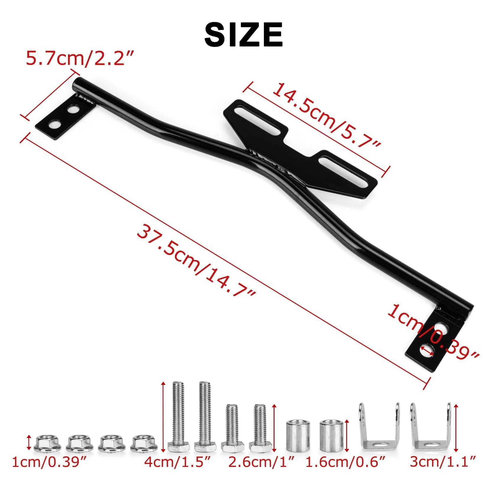 PSLER Universal Black Motorcycle Light Bracket Bar for Dyna Super Glide Road - LED Spot Fog Driving Passing Turn Signal Light Mounting Kit | Perfect for Night Riding, Off-Road Adventures & Custom Bike Builds