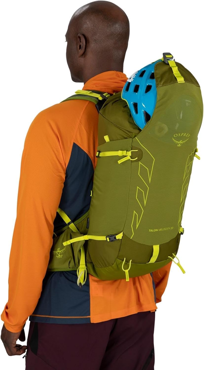 Osprey Talon Velocity 20L Men's Hiking Backpack - Lightweight Daypack for Outdoor Adventures, Dark Charcoal/Tumbleweed, S/M - Perfect for Hiking, Camping & Travel