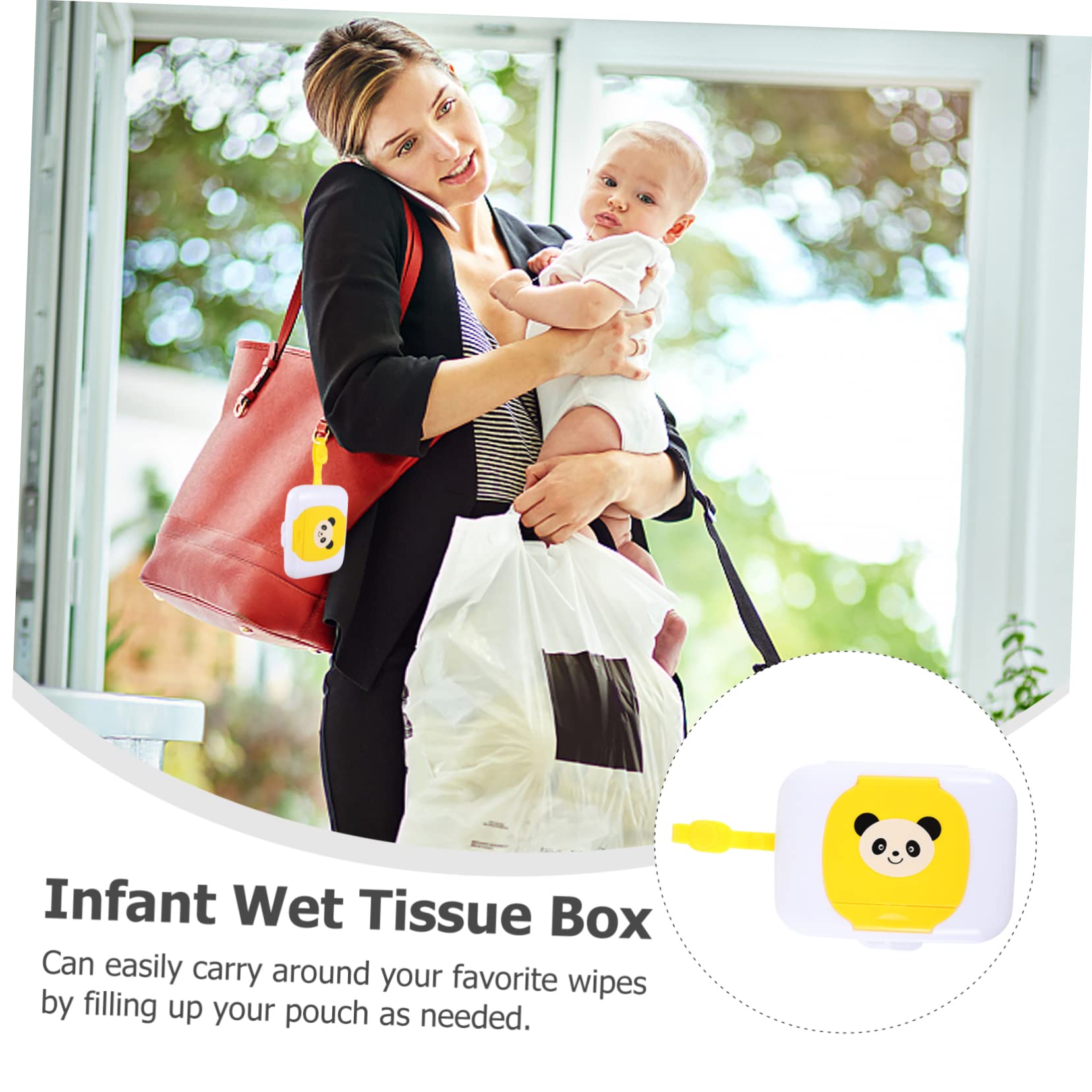 ULDIGI Portable Wet Wipes Travel Case - Plastic Wipe Holder Box for Baby Wipes, Makeup Remover, Hand Sanitizer & On-the-Go Cleaning - Compact PP Storage Pouch for Car, Diaper Bag, Gym & Travel Essentials