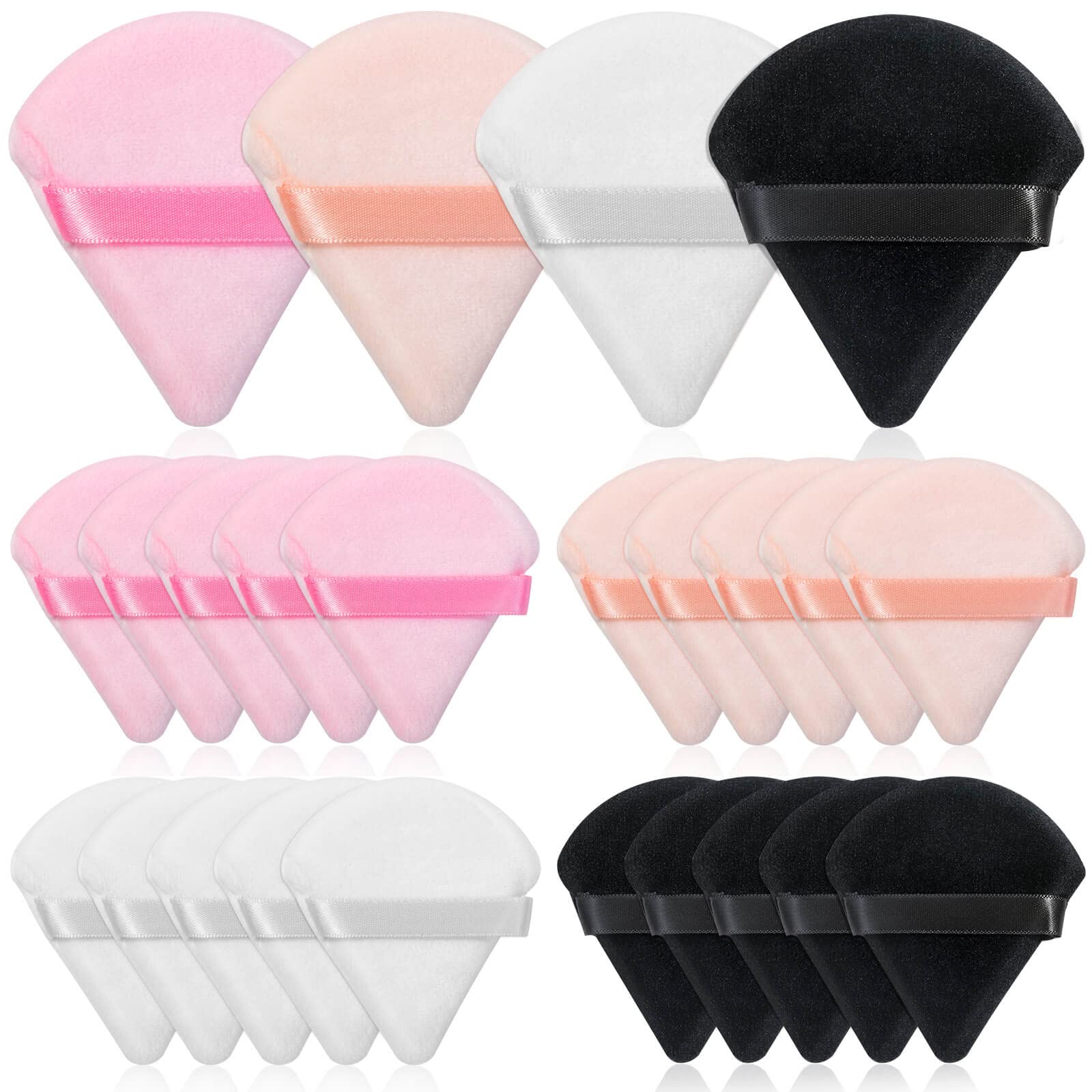 20pcs Triangle Powder Puffs - Premium Makeup Sponge Applicators for Loose & Pressed Setting Powder | Soft Face & Eye Cosmetic Puffs | Perfect for Professional Makeup Artists & Daily Beauty Routine