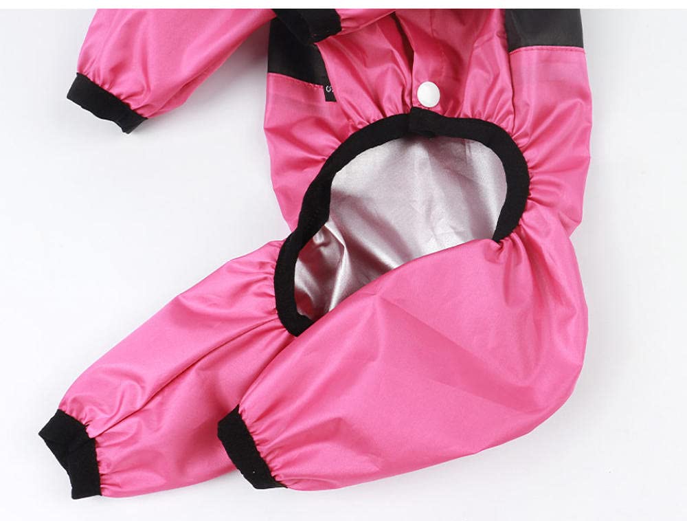 Waterproof Dog Raincoat - Red Pet Jumpsuit for Small to Large Dogs | All-Weather Outdoor Protection | Breathable Puppy Raincoat for Walking, Hiking & Rainy Day Adventures (Size XS)