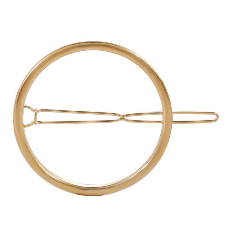 FAMEZA 6PCS Gold Silver Minimalist Hair Clips Set - Dainty Feather Hollow Geometric Hairpins, Moon Triangle Circle Bow Infinity Clips, Crown Star Cat Hair Barrettes for Women & Girls with Thick Hair | Perfect for Weddings, Parties & Everyday Styling