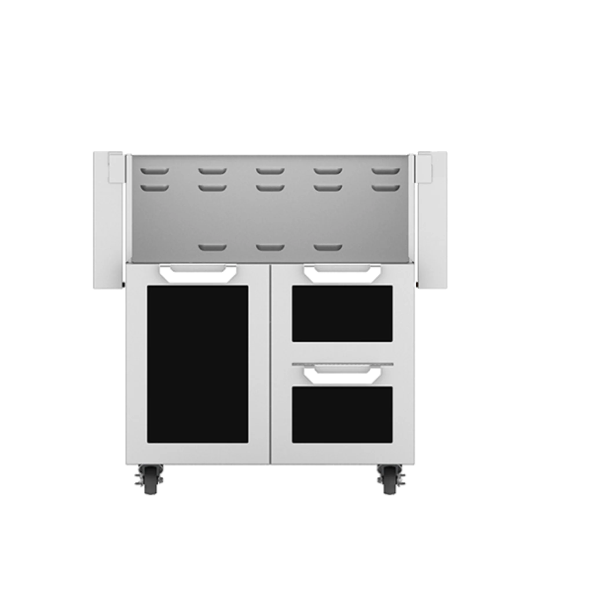 Hestan GCR30 Outdoor Tower Cart with Door & Double Drawers - Stainless Steel Commercial Kitchen Cart for Restaurants, Catering & Outdoor Cooking - Perfect for BBQ, Patio & Backyard Use