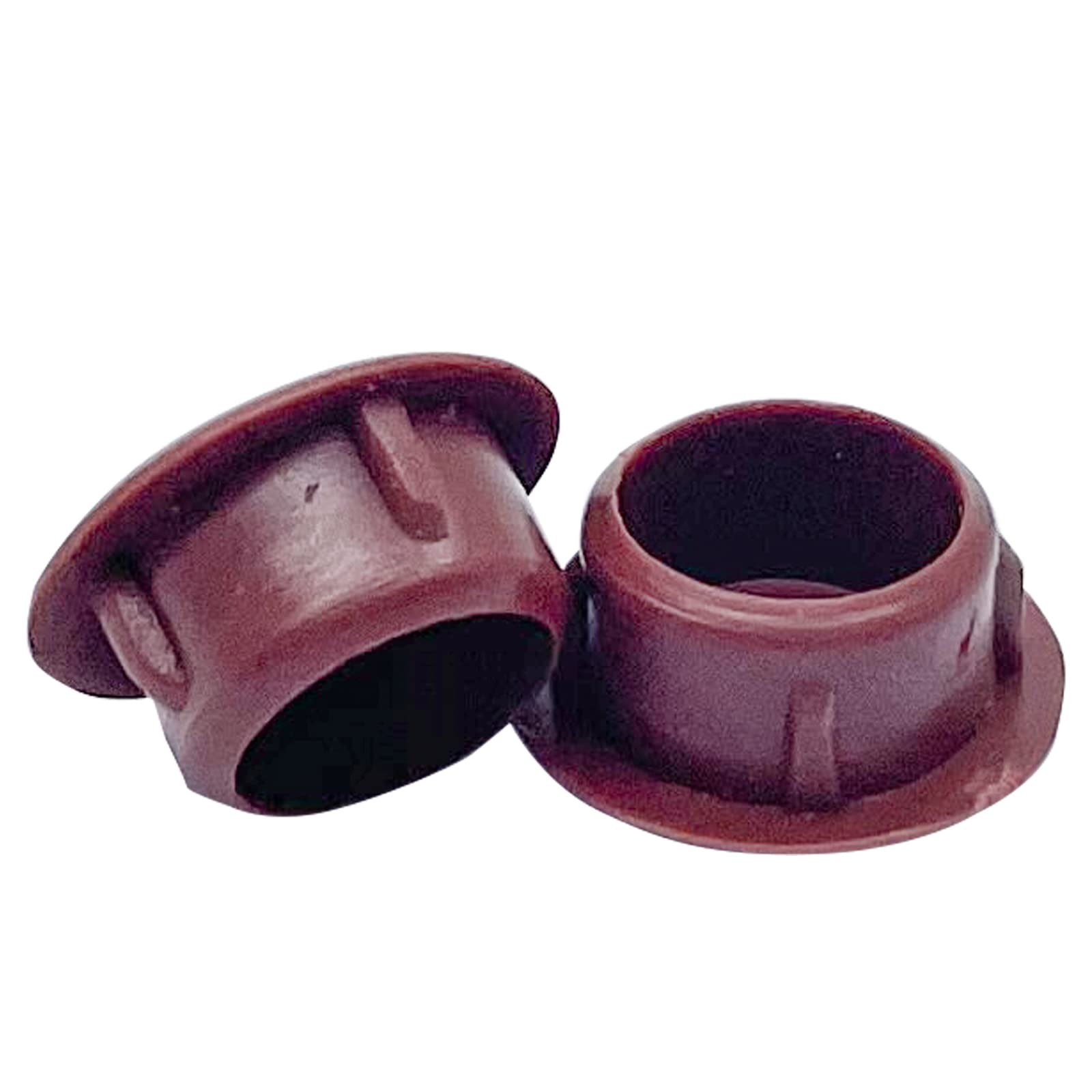 10mm Brown Round Plastic Flush Mount Hole Plugs - 100 Pcs Furniture End Caps for Kitchen Cabinets, Fencing Posts & Pipes | Durable Hole Cover for DIY Projects & Home Improvement