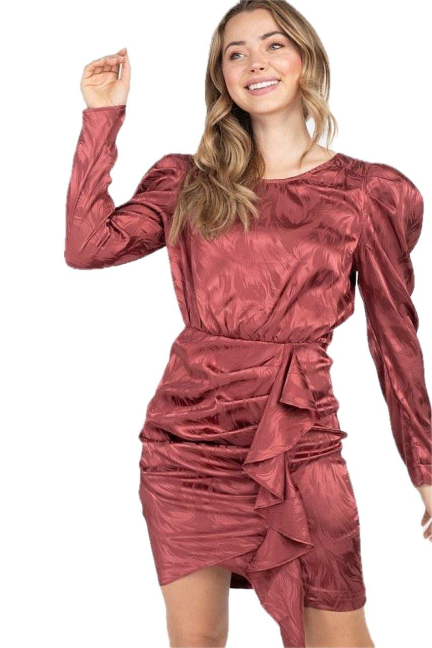 Ruching Front Wrap Mini Dress - Stylish & Flirty for Night Out