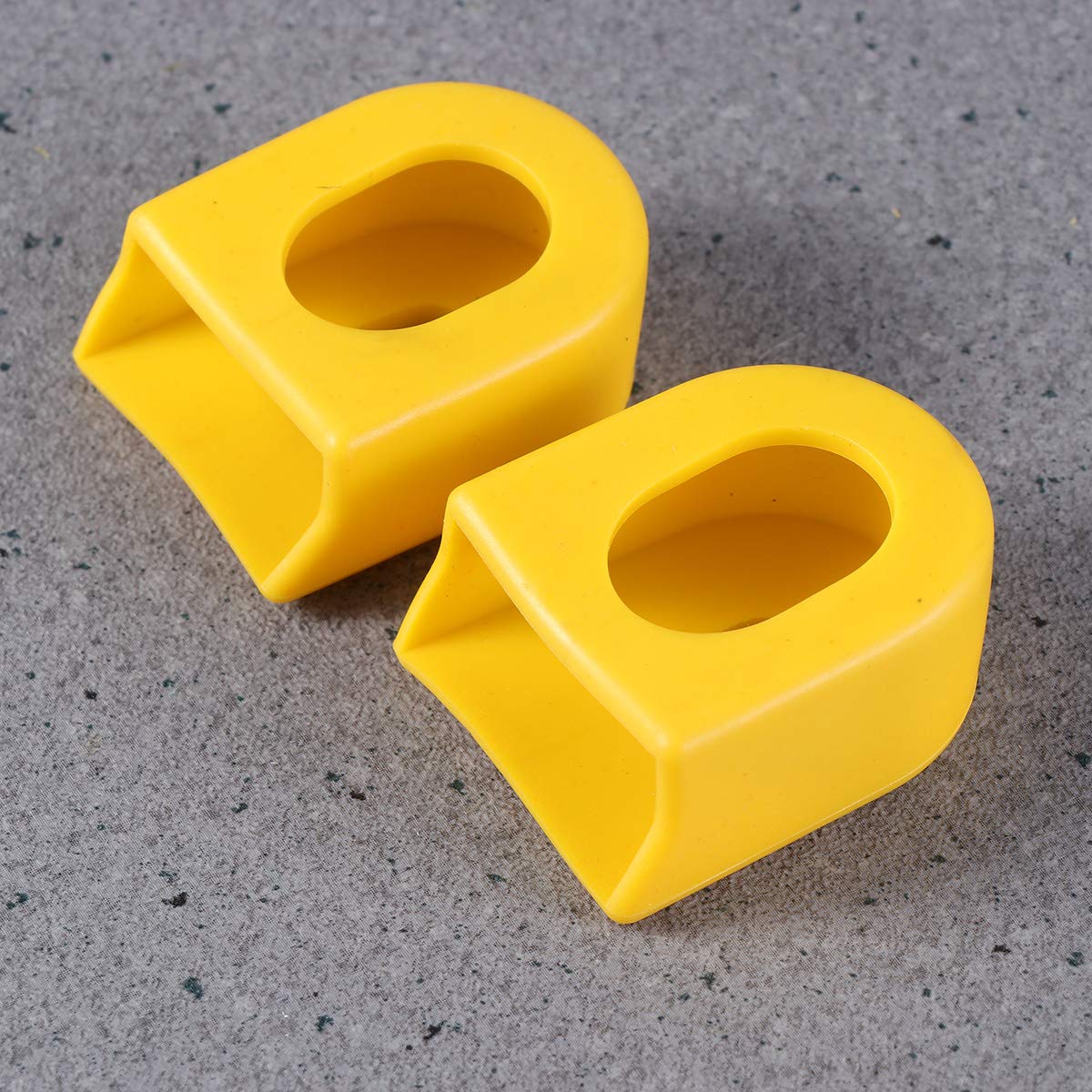 Mountain Bike Crank Arm Protectors - Durable Rubber Covers for MTB & Road Bicycle Crankset (Yellow) | Prevent Scratches & Damage During Riding, Storage & Transport