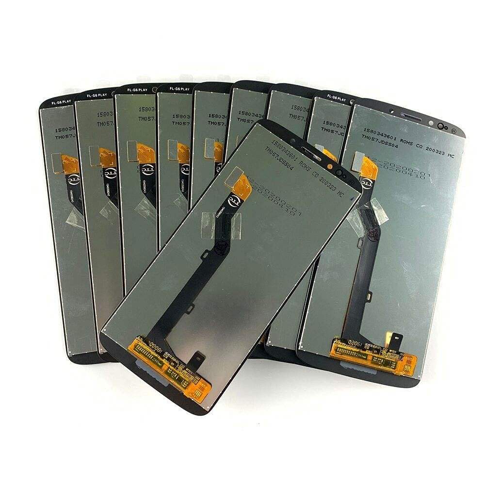 Motorola Moto G6 Play LCD Display Touch Screen Replacement - 10-Piece Lot (5 Black + 5 Gold) Compatible with XT1922 - Digitizer Assembly for Cracked or Damaged Screens | Perfect for DIY Repairs & Phone Restoration Projects