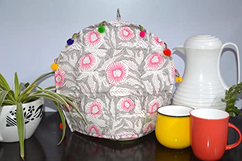 Grey With Multicolor Pom Pom-1
