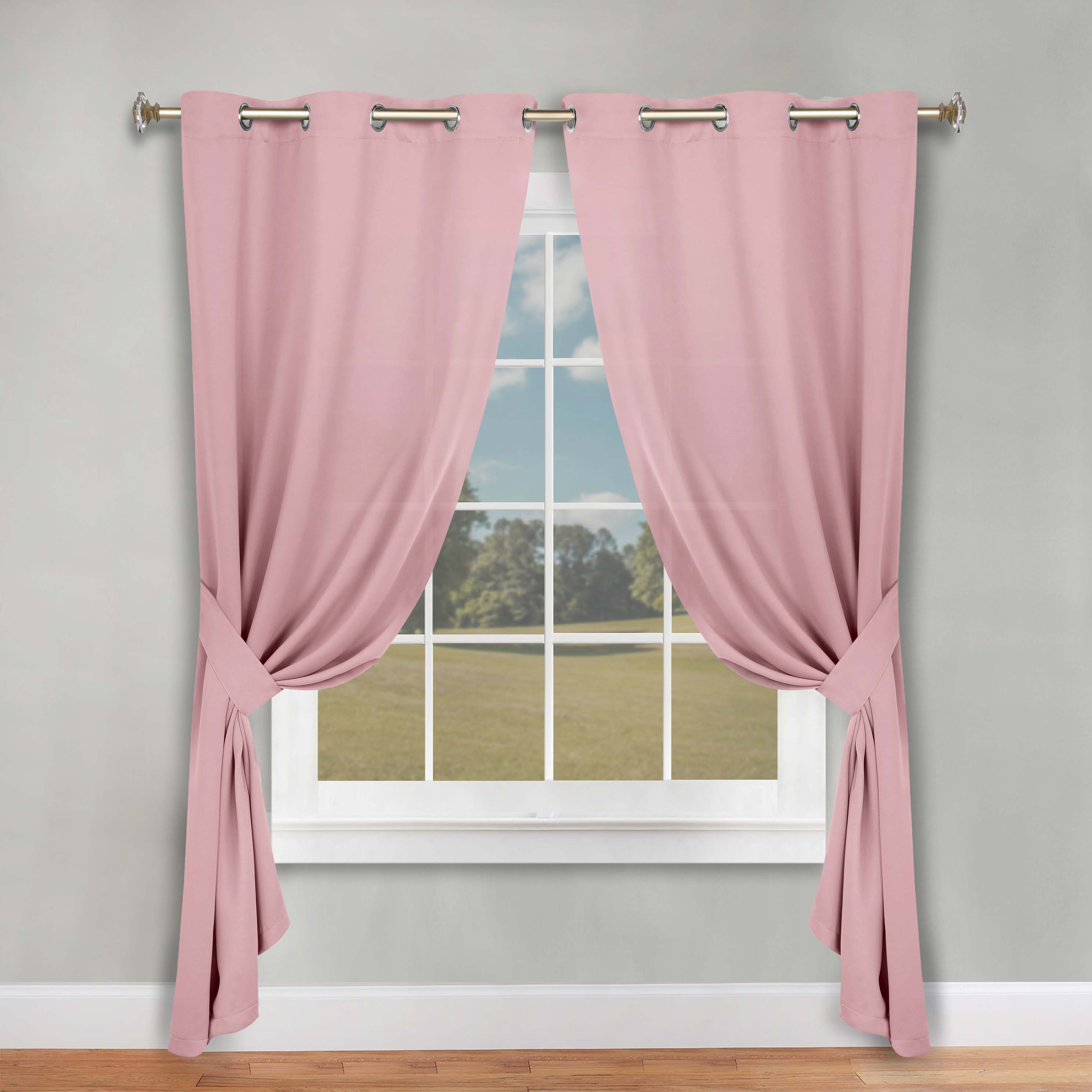 Premium Blackout Curtains Set of 2 - 100% Room Darkening, Machine Washable & Noise Reducing for Bedroom, Nursery & Home Theater