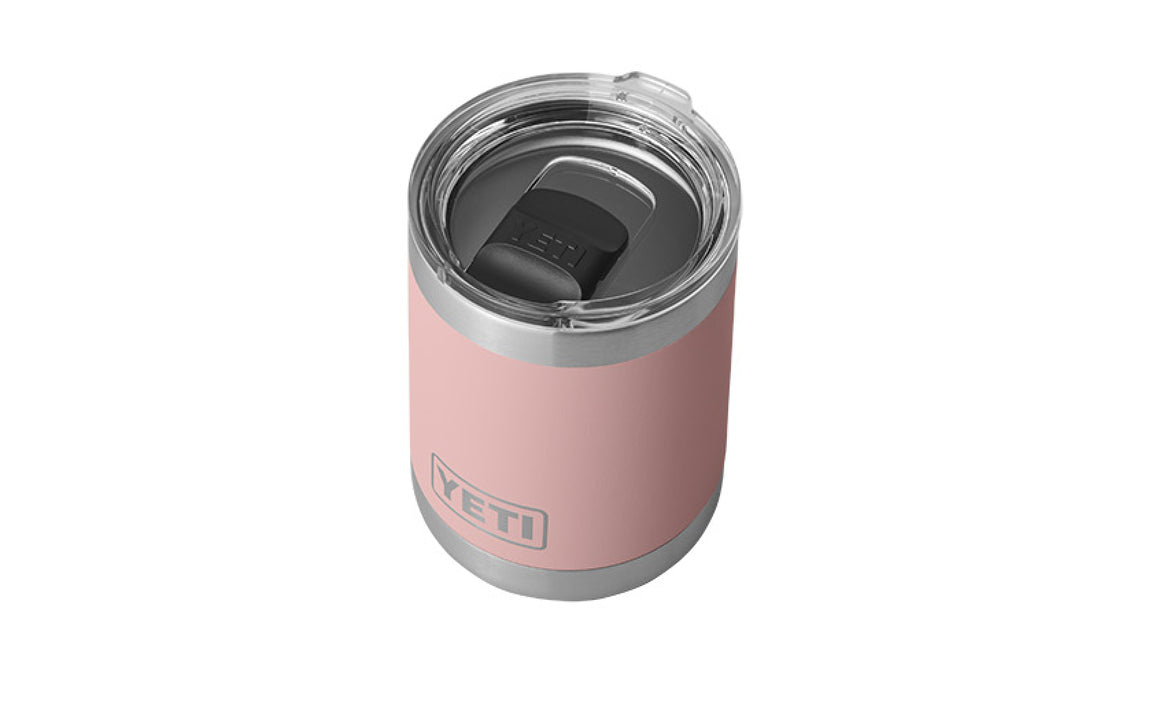 Yeti Rambler 10 oz Lowball Tumbler - Sandstone Pink - Insulated Stainless Steel Cup for Coffee, Cocktails, and Cold Drinks at Home or Office