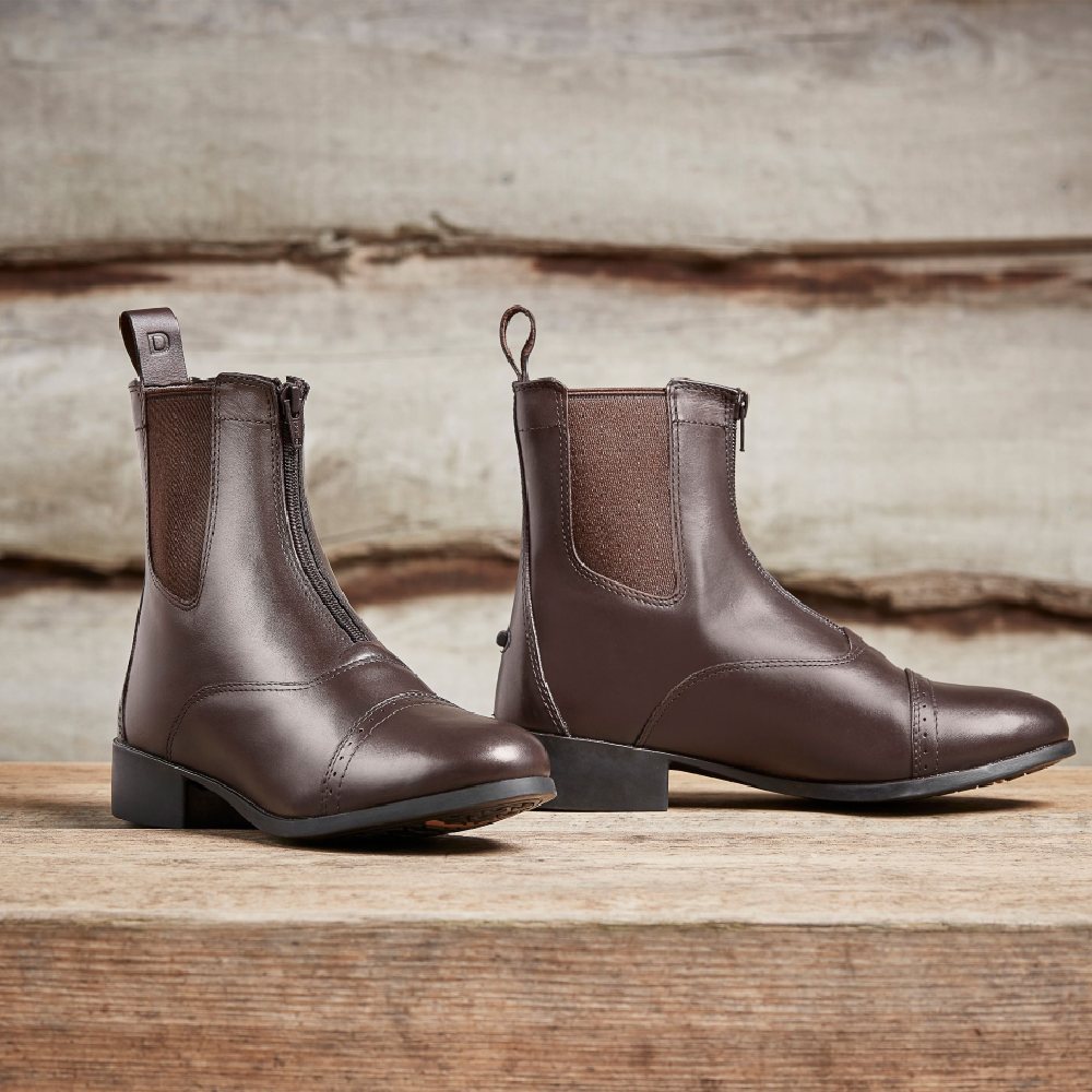 Dublin Women's Elevation Zip Paddock Boots II - Comfortable Equestrian Riding Boots for Horseback Riding & Stable Work