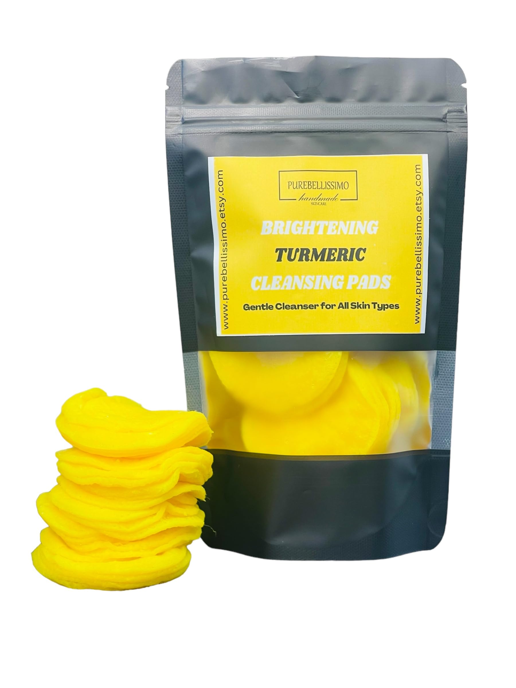 Turmeric Kojic Acid Brightening Face Pads - Exfoliating & Cleansing Pads for Dark Spots, Acne & All Skin Types (20 Count) - Gentle Daily Skincare for Brighter, Even-Toned Complexion
