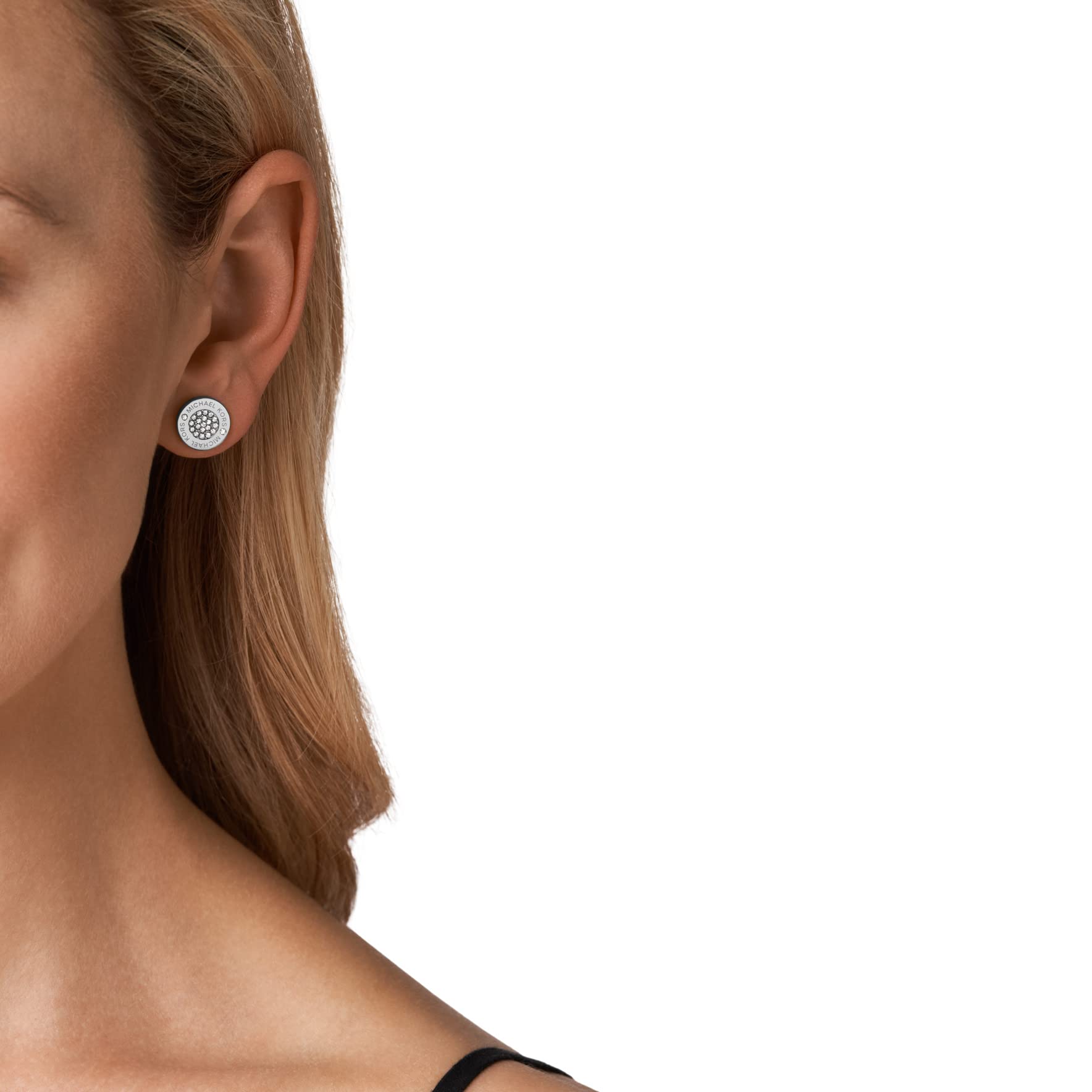 Michael Kors Women's Silver-Tone Stud & Drop Earrings - Stainless Steel Fashion Jewelry for Everyday Wear & Special Occasions