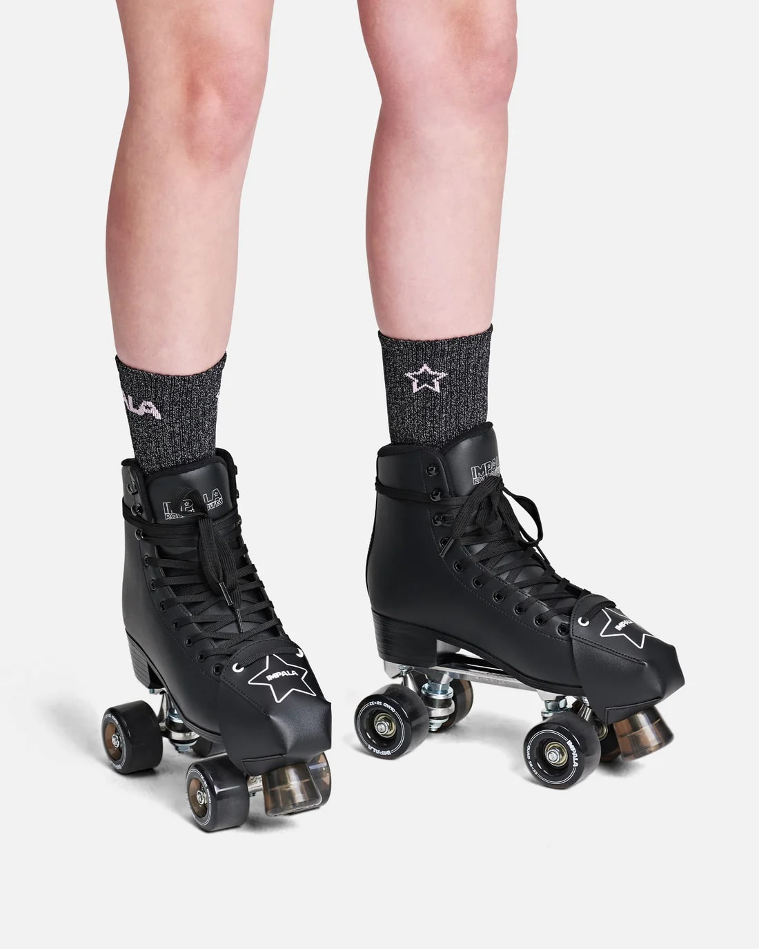 Impala Roller Skates Toe Guards - 2 Pack Black Protective Skate Covers for Women & Men - Perfect for Indoor & Outdoor Roller Skating, Rink, Derby & Street Use