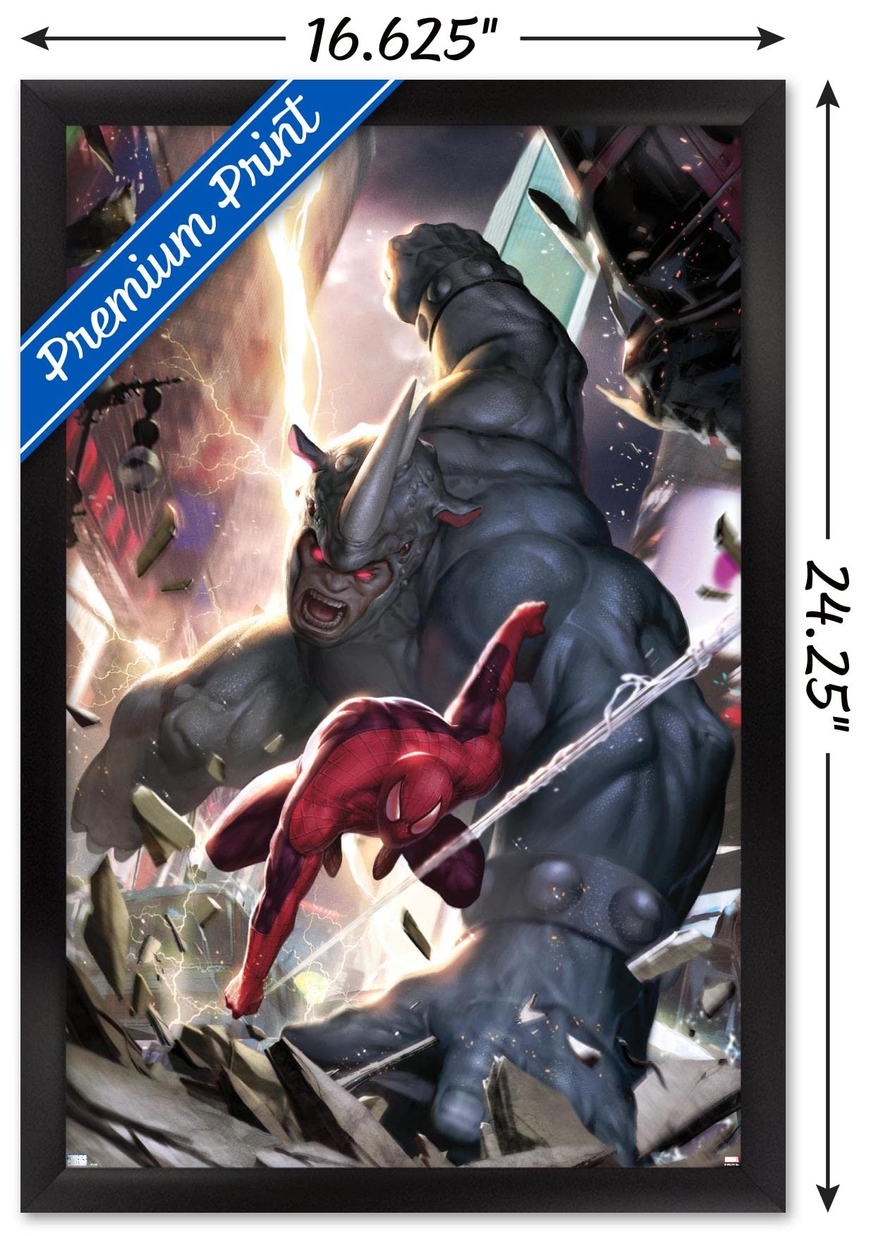 Marvel Comics Spider-Man vs Rhino & X-23 Wall Poster - 22.4