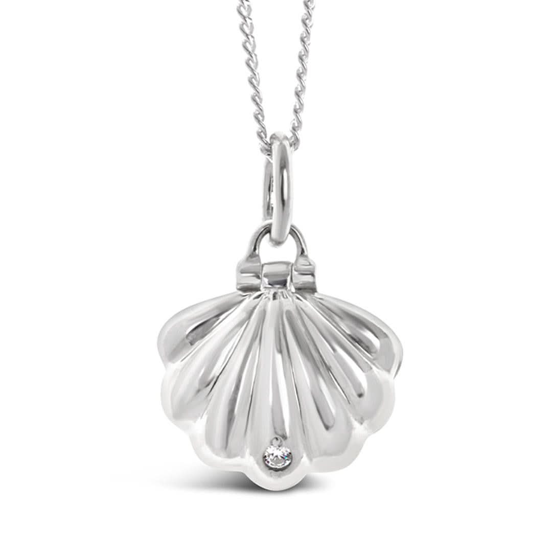Magical Charm Necklace - Silver Shell Pendant for Good Luck | Spiritual Jewelry for Women, Beach Vacation Accessory & Boho Fashion Statement