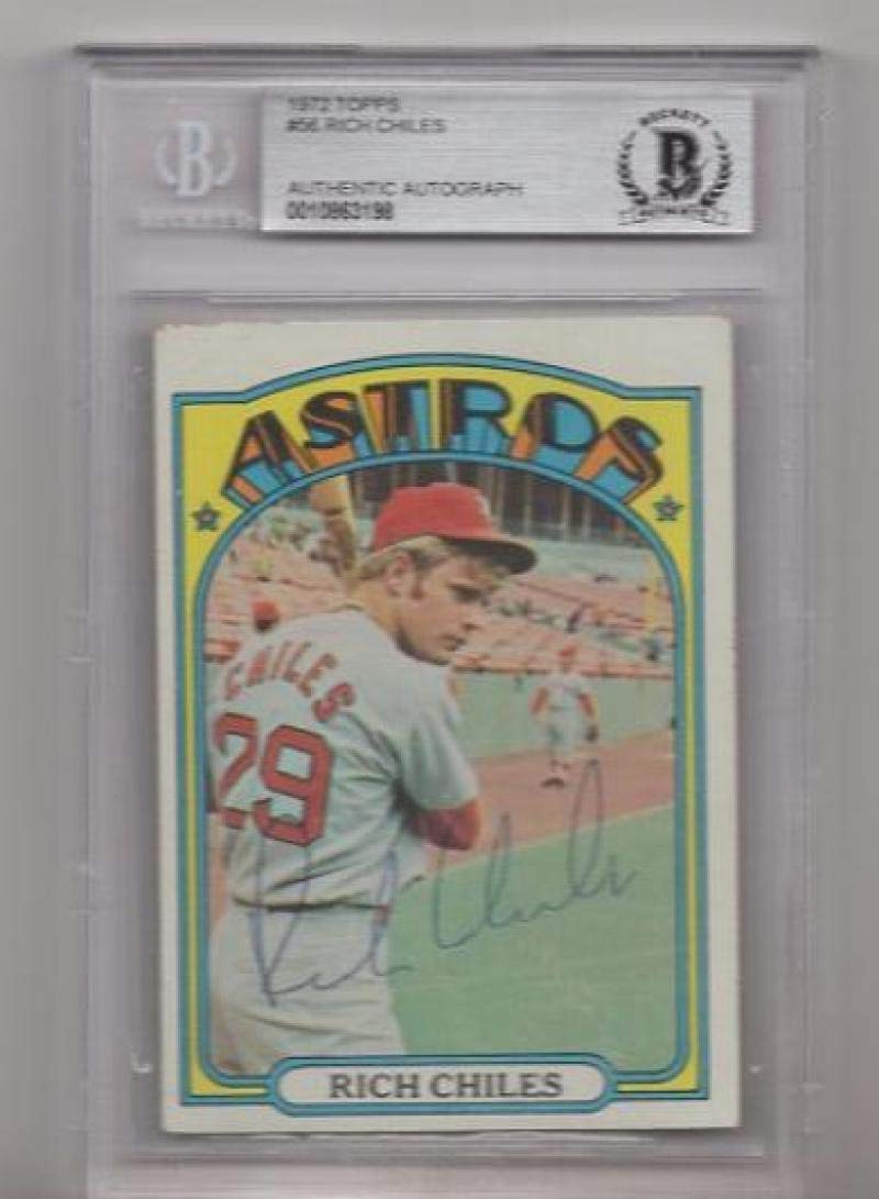 1972 Topps Rich Chiles Vintage Signed Baseball Card - Beckett Authenticated Autograph - Perfect for Collectors, Sports Memorabilia Displays & Vintage Baseball Fans