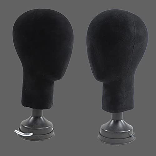 Styrofoam Mannequin Head for Wigs, Hats & Glasses Display - Adjustable Stand for Salon, Store & Photography (White)