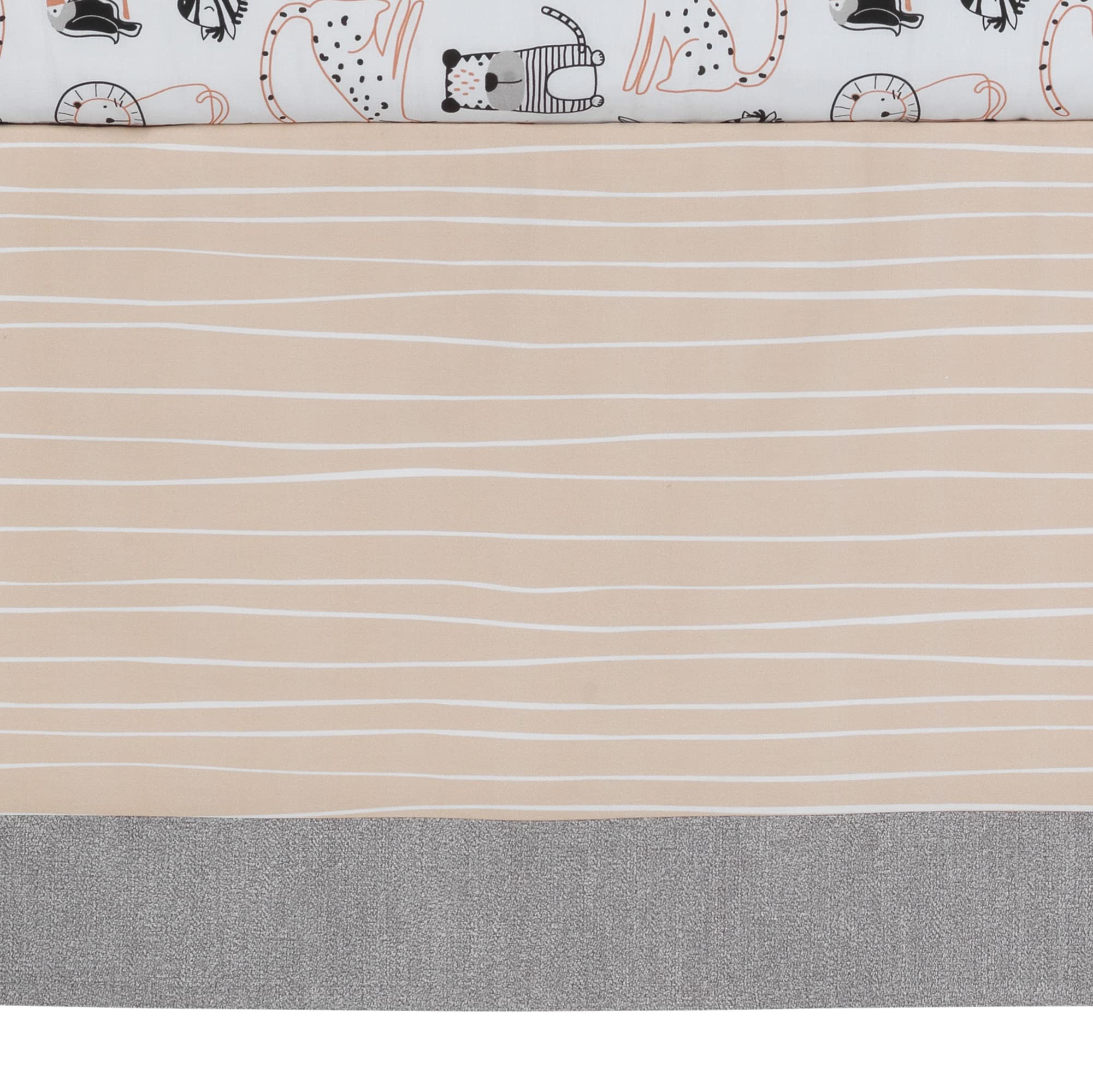 Lambs & Ivy Patchwork Jungle 4-Piece Crib Bedding Set | Soft Baby Nursery Bedding with Vibrant Animal Prints | Perfect for Jungle-Themed Nurseries & Baby Showers (Multicolor, 718004V)