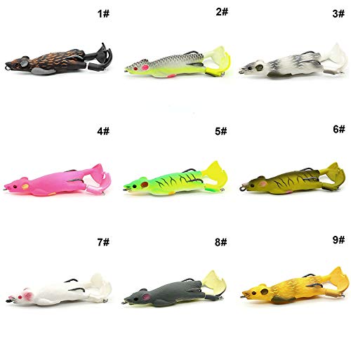 Arinda Bionic Bait Simulation Mouse Fishing Lure - Realistic Mouse-Shaped Bait for Bass, Trout & Freshwater Fishing - Durable & Reusable Artificial Lure for Outdoor Fishing Adventures (Great for Lakes, Rivers & Ponds)