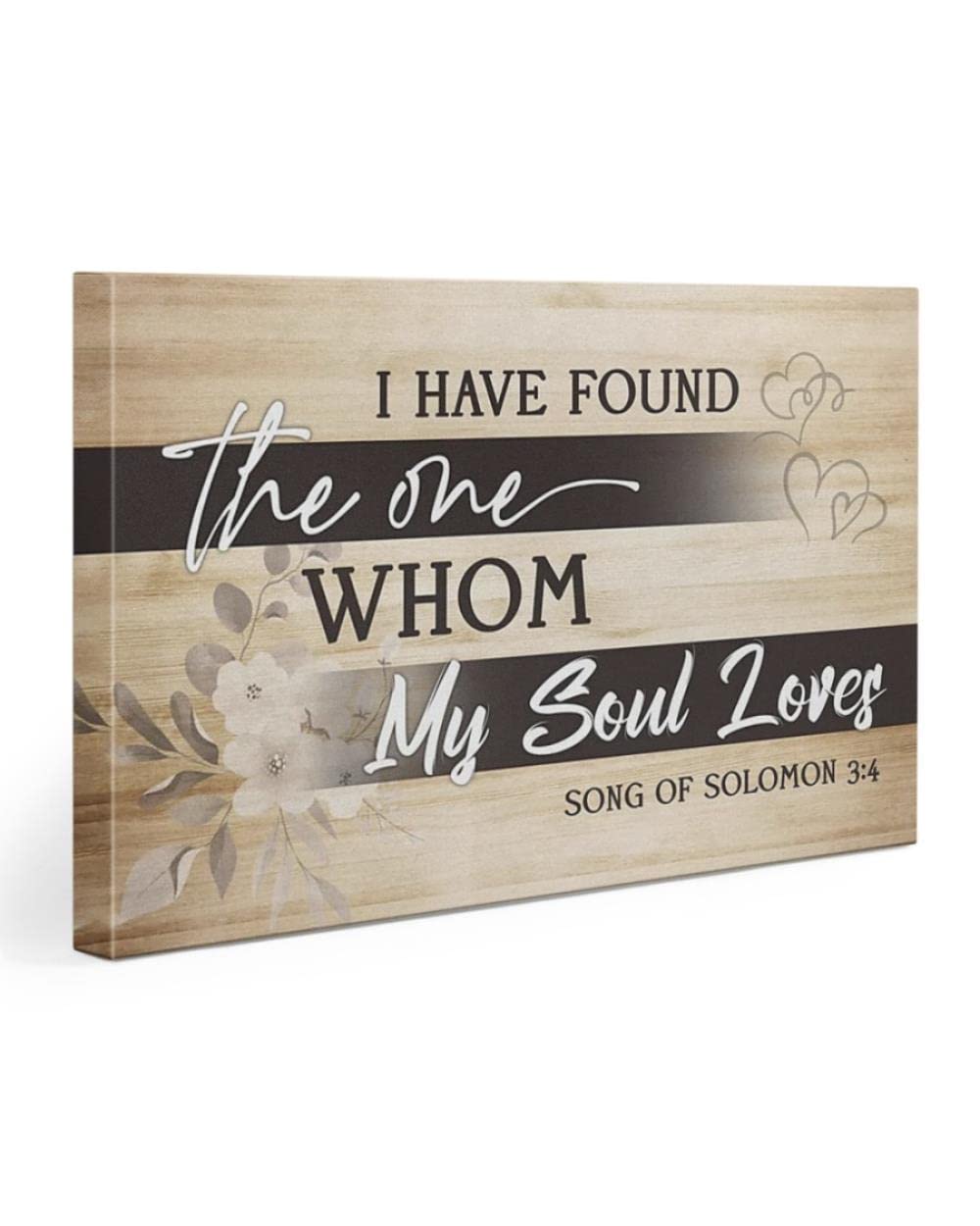 Jesus Canvas Wall Art - Christian Home Decor, 'I Have Found The One Whom My Soul Loves' Bible Verse Print, Religious Canvas Painting for Living Room, Bedroom & Church - Inspirational God Wall Art Gift