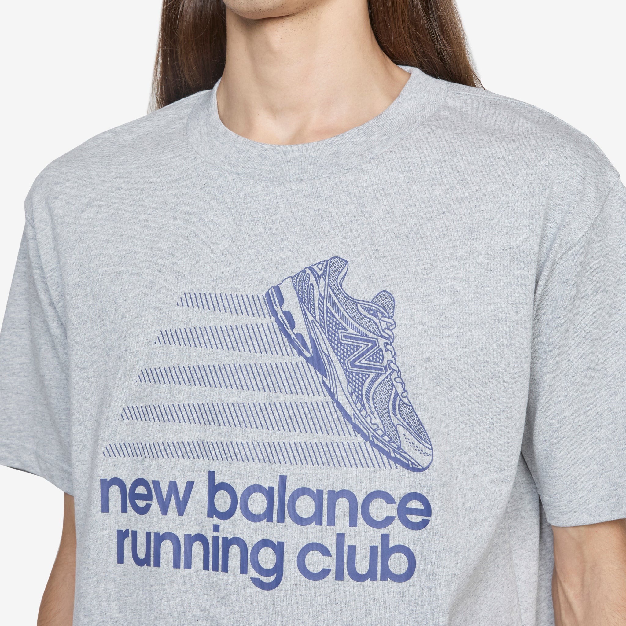 Men's Athletic Running Club T-Shirt - Breathable Grey Workout Tee for Jogging, Gym & Casual Wear