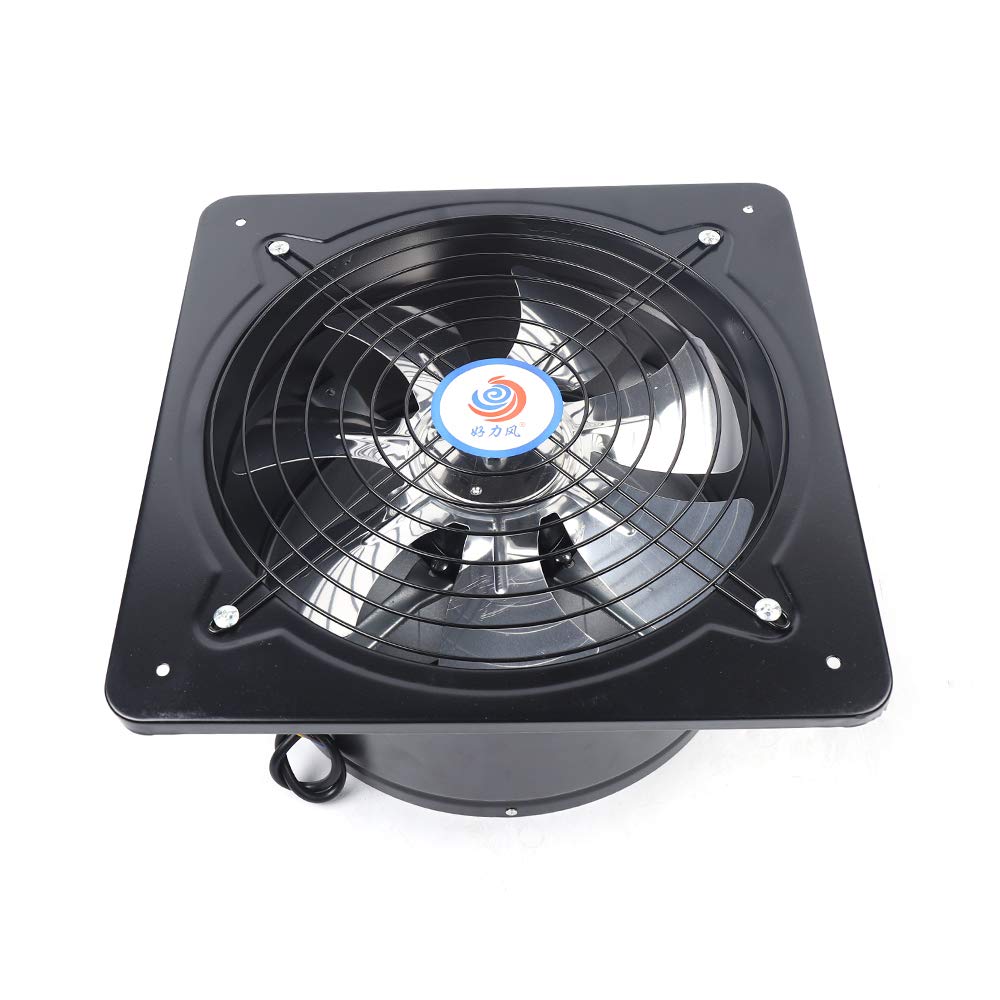 LOYALHEARTDY 150W 12 Inch Industrial Exhaust Fan - High Power Ventilation Extractor Axial Air Blower for Garages, Workshops, Greenhouses & Attics (2800 RPM, US Stock) - Perfect for Cooling, Odor Removal & Air Circulation in Commercial & Residential Spaces