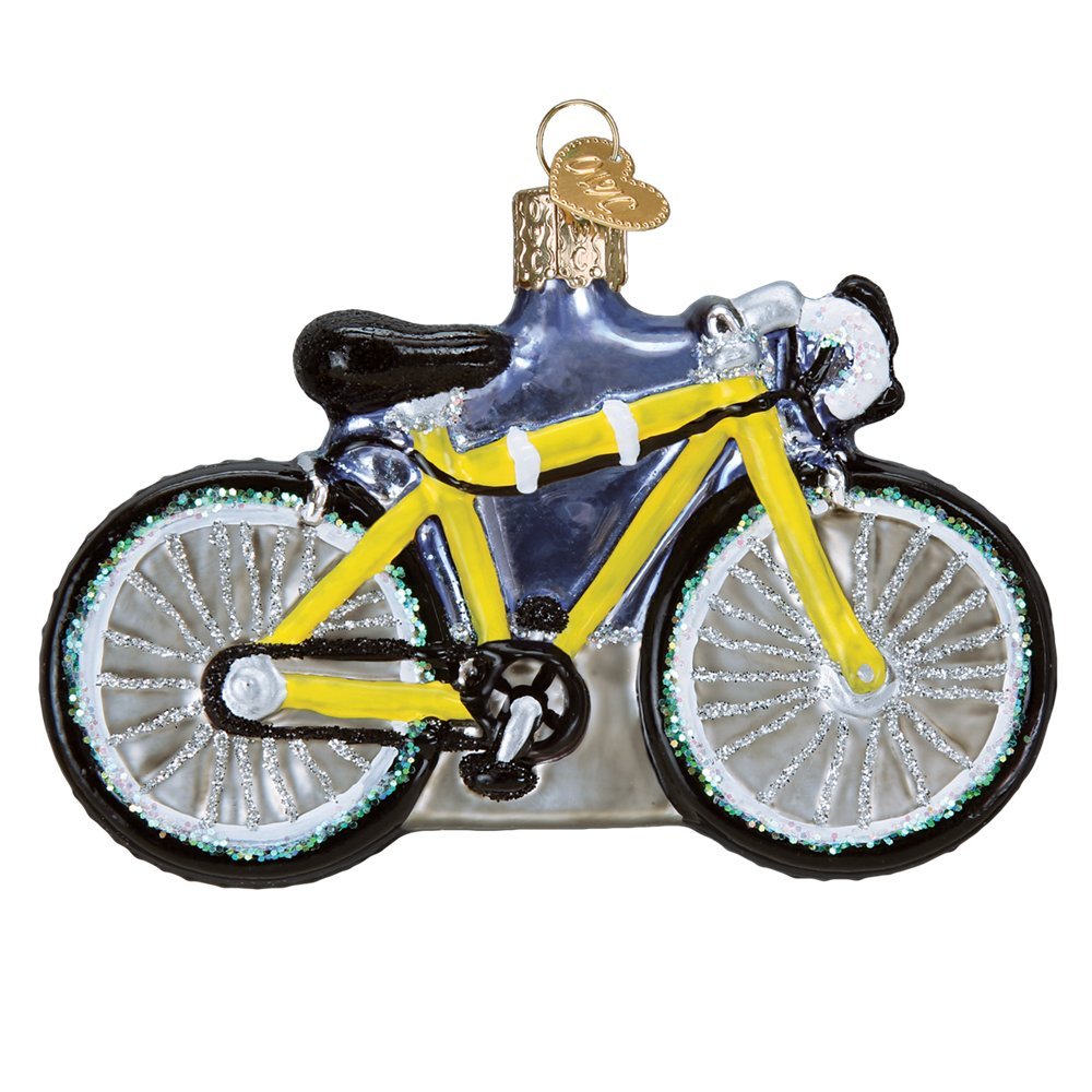 Old World Christmas Bike Glass Blown Ornament - Handcrafted Road Bike Holiday Decoration for Christmas Tree, Gift & Home Décor | Perfect for Cyclists & Bike Lovers