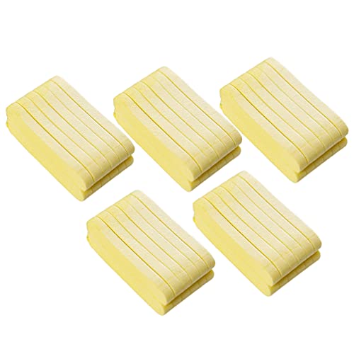 Beaupretty 96Pcs Compressed Makeup Sponges - Natural Yellow Facial Cleansing Puffs for Exfoliating & Blending - Soft Round Beauty Sponge for Flawless Makeup Application (Great for Travel & Daily Skincare Routine)