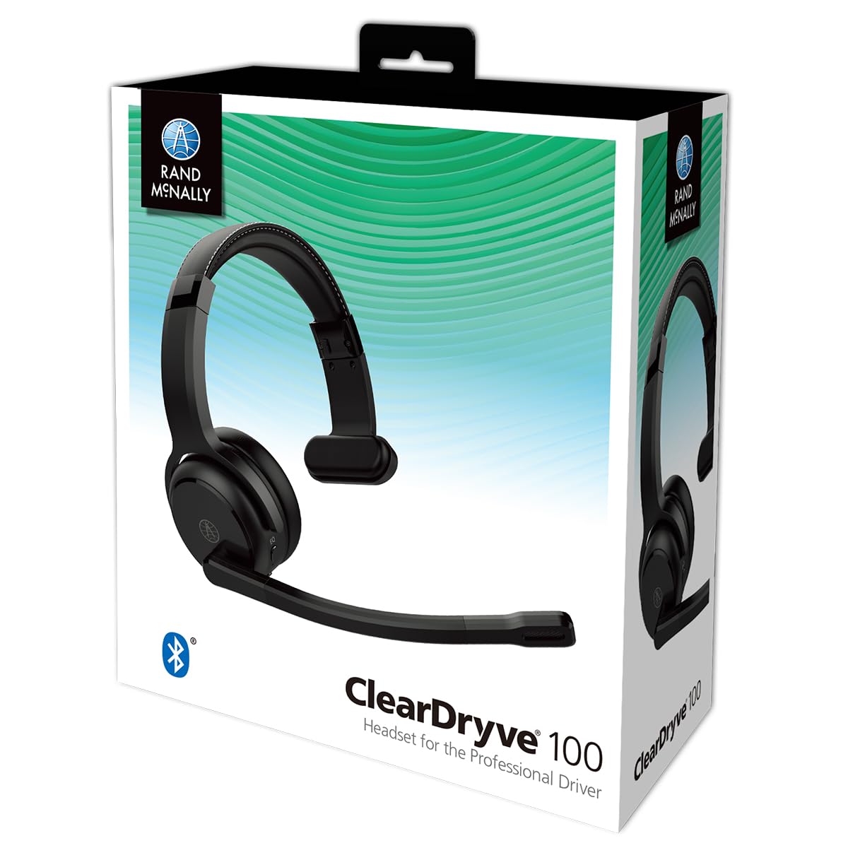 Rand McNally ClearDryve 100 Premium Wireless Headset - Noise Cancelling Bluetooth Headphones for Clear Calls | 24-Hour Battery Life | Ergonomic Comfort Design (Black) | Perfect for Truck Drivers, Call Centers & Remote Work