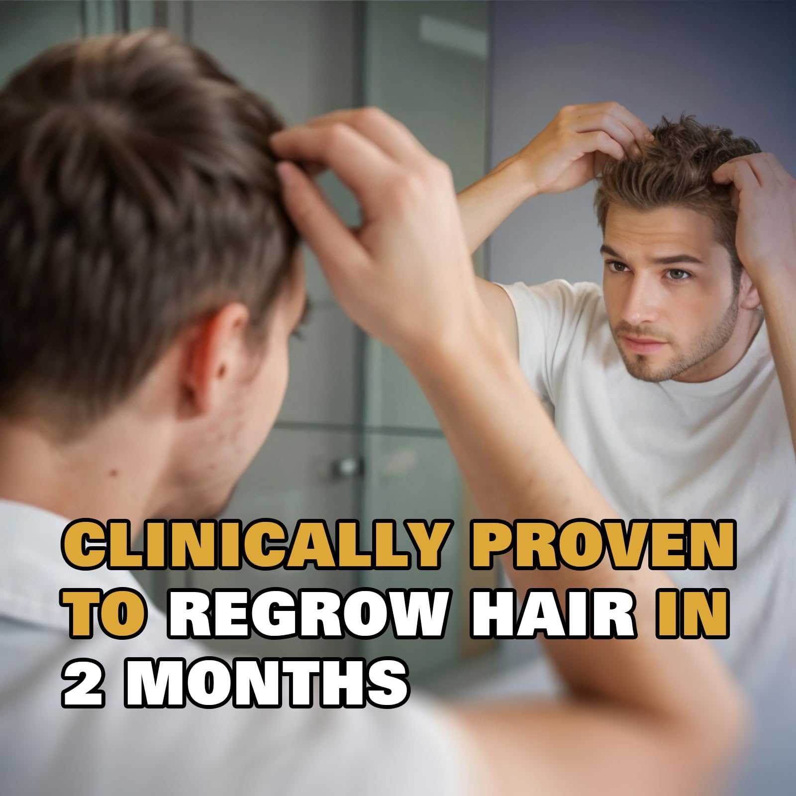 2-Pack 5% Minoxidil Hair Growth Serum for Men & Women - Hair Regrowth Treatment for Stronger, Thicker, Longer Hair - Beard & Facial Hair Growth Solution - Best for Hair Loss Prevention & Thinning Hair Care at Home