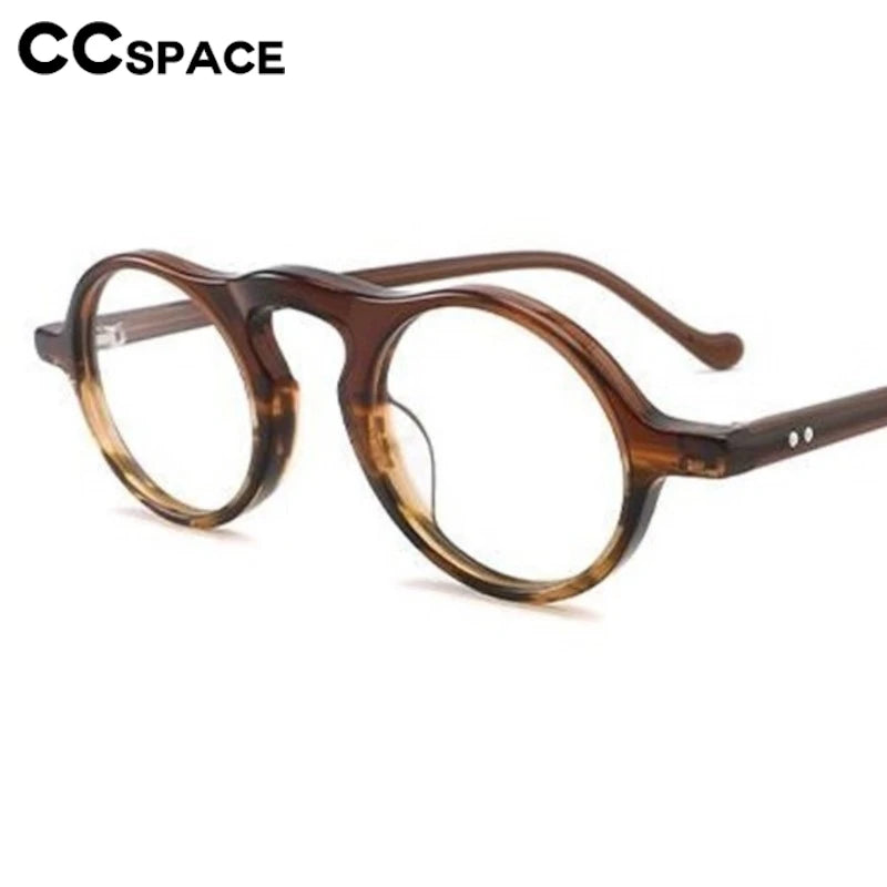 CCspace Unisex Full Rim Oval Acetate Eyeglasses 300316 - Lightweight & Durable Frame for Men & Women - Perfect for Reading, Work, and Everyday Fashion