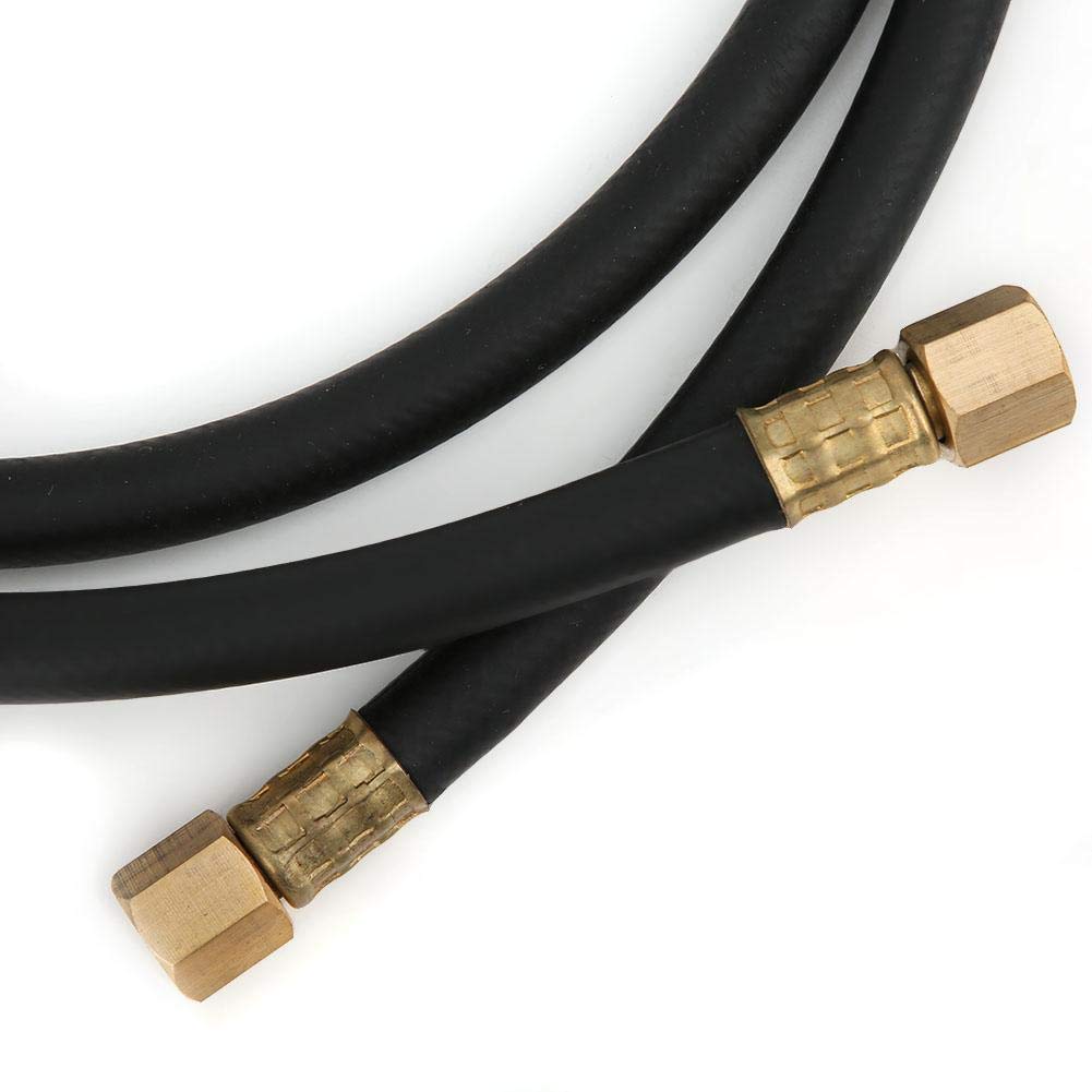 **Garosa 1/4 Inch High-Flexibility Inert Gas Hose - Rubber & Brass Construction for Compressed Air, Argon, Nitrogen, CO2 (2M) - Ideal for Welding, Pneumatic Tools & Industrial Applications**