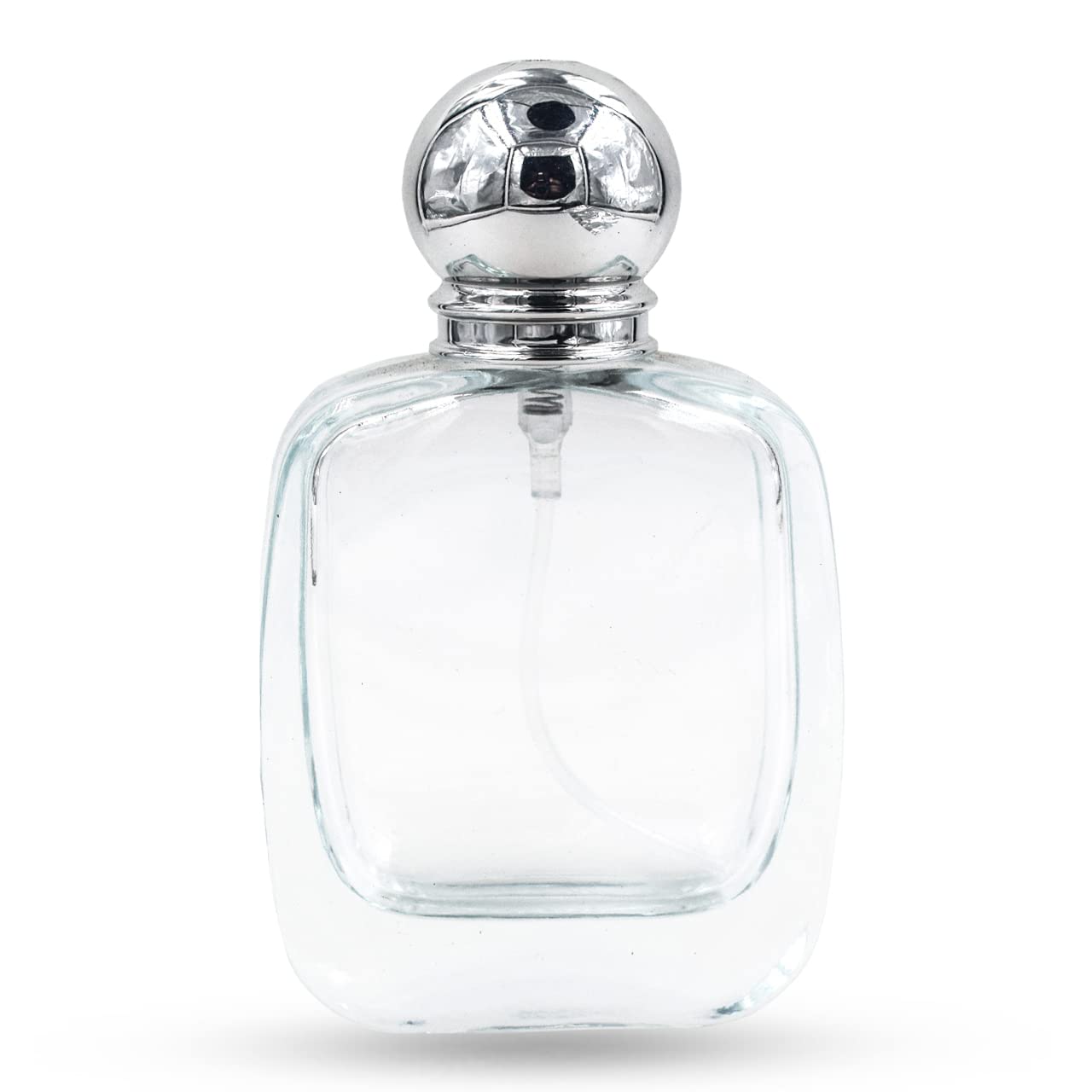 Hunky Dory 30ml Empty Clear Glass Perfume Bottles with Silver Metal Pump & Cap - Refillable Travel Spray Bottles for DIY Perfume, Essential Oils, Rosewater, Aromatherapy & Beauty Products | Perfect for Home, Office, Gym & Travel Use