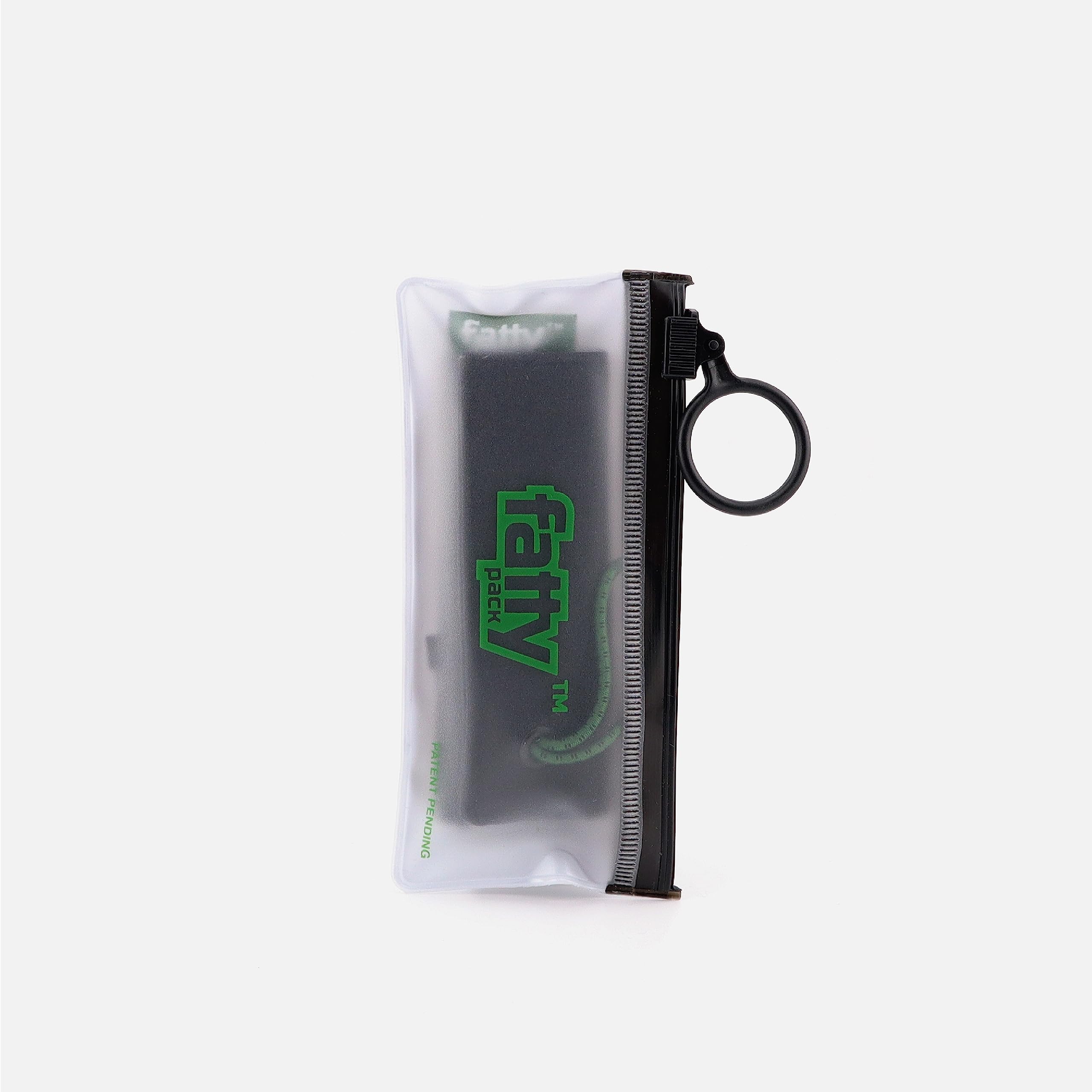 FattyPack - Detachable Hat Storage Pocket - Organize Cash, Medicine, Gum, Keys, Pens & Golf Accessories - Black/Green - Perfect for Golf, Hiking, Travel & Outdoor Activities