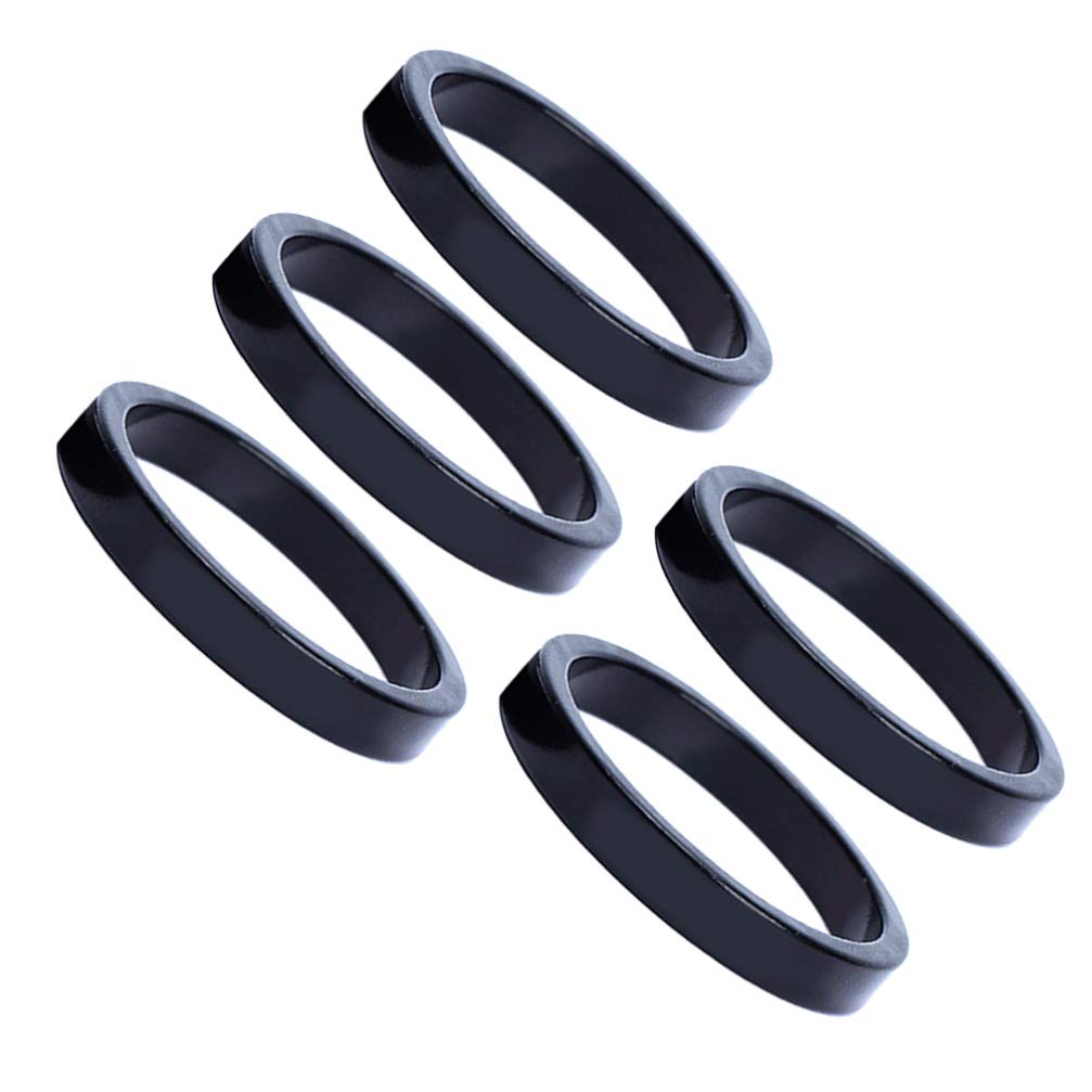 BESPORTBLE 5PCS Aluminum Alloy Bike Headset Spacer Set - 2MM Bicycle Stem Spacers for Road & Mountain Bikes - Lightweight & Durable Cycling Accessories for Bike Maintenance & Upgrades