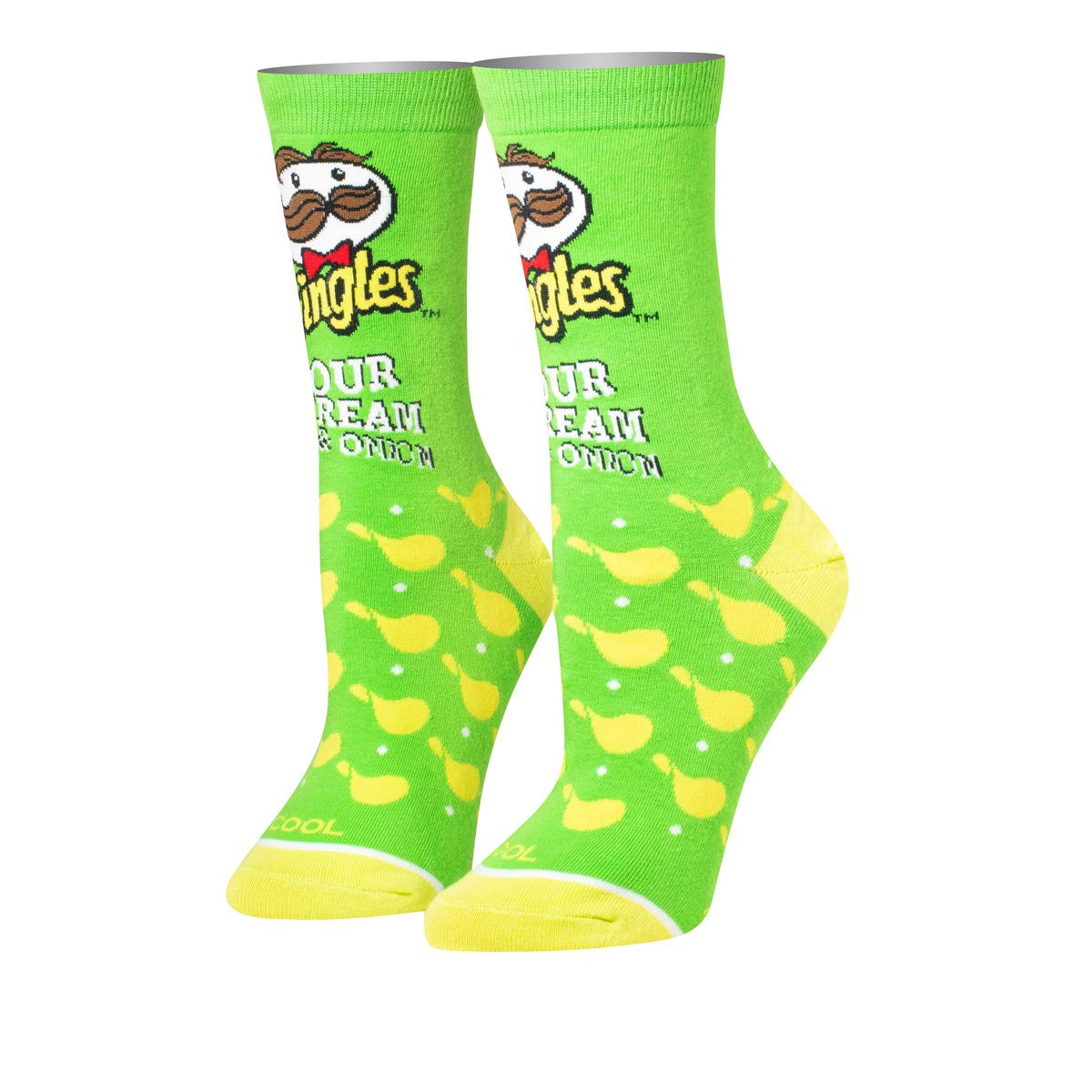 Funny Food Pattern Crew Socks for Women - Cute Novelty Snack & Chip Printed Dress Socks - Perfect for Casual Wear, Gift Giving & Themed Parties