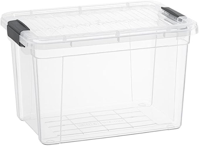 Premium Clear Plastic Storage Boxes with Lids - 2.5 Quart Stackable Organizing Bins | BPA Free, Non-Toxic & Odorless | Perfect for Home, Office, Dorm Organization | Great for Pantry, Closet & Toy Storage