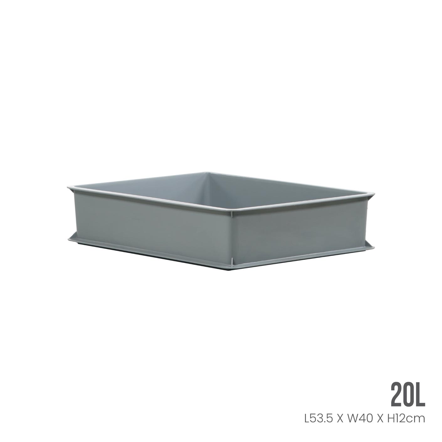 Heavy Duty Industrial Plastic Storage Container with Lid - ID3903 | Stackable, Durable Bins for Warehouse, Garage & Workshop Organization
