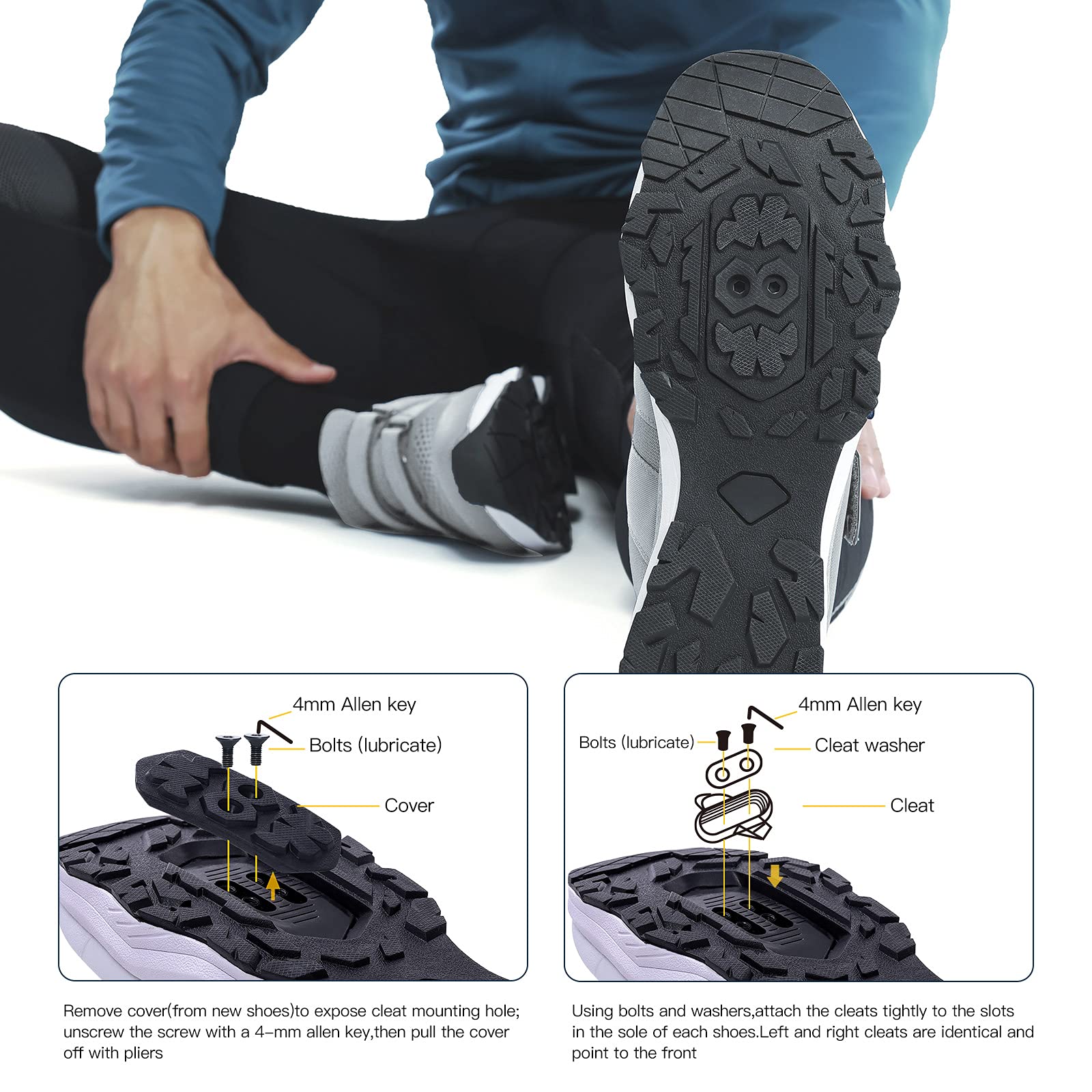 Santic Unisex SPD Cycling Shoes - Mountain Bike & Indoor MTB Shoes for Road & Trail Riding | Perfect for Commuting, Training & Spin Classes