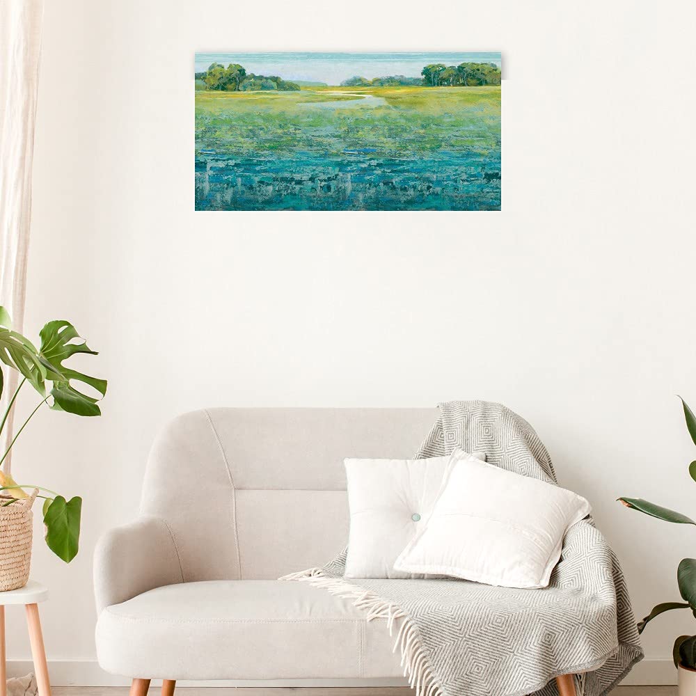 Evergreen Lowlands Fine Art Canvas Wall Decor by Paul Duncan - 40x21 Inches - Ready to Hang - Perfect for Living Room, Bedroom, Office & More - Nature Landscape Painting for Home & Commercial Spaces