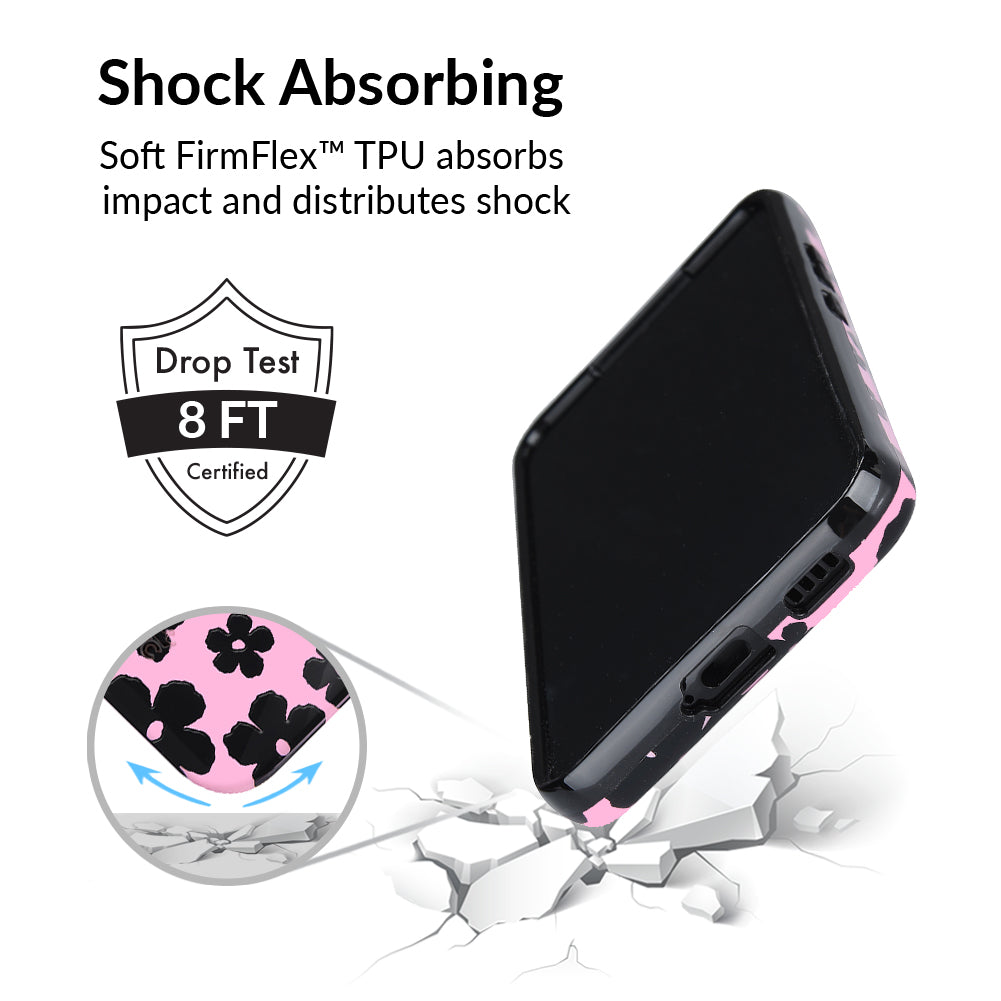 Pink Le Fleur Samsung Phone Case - Floral Design Protective Cover for Samsung Galaxy [Model] - Perfect for Everyday Use, Travel & Gift Giving