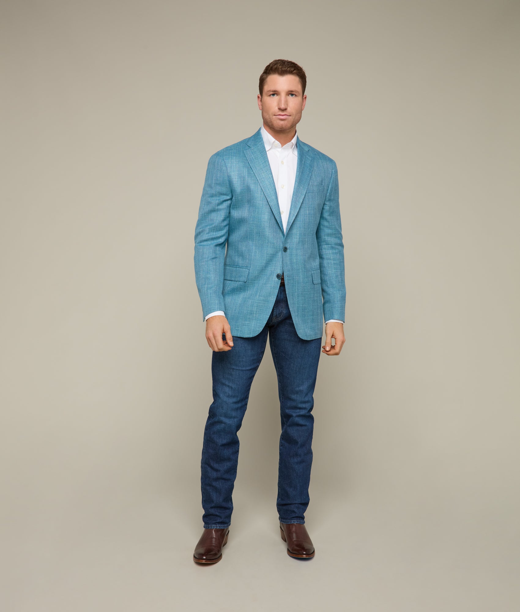 Lucchese Men's Turquoise Sport Coat - Premium Western Jacket for Cowboy Style & Rodeo Events | Perfect for Country Weddings, Ranchers & Outdoor Adventures