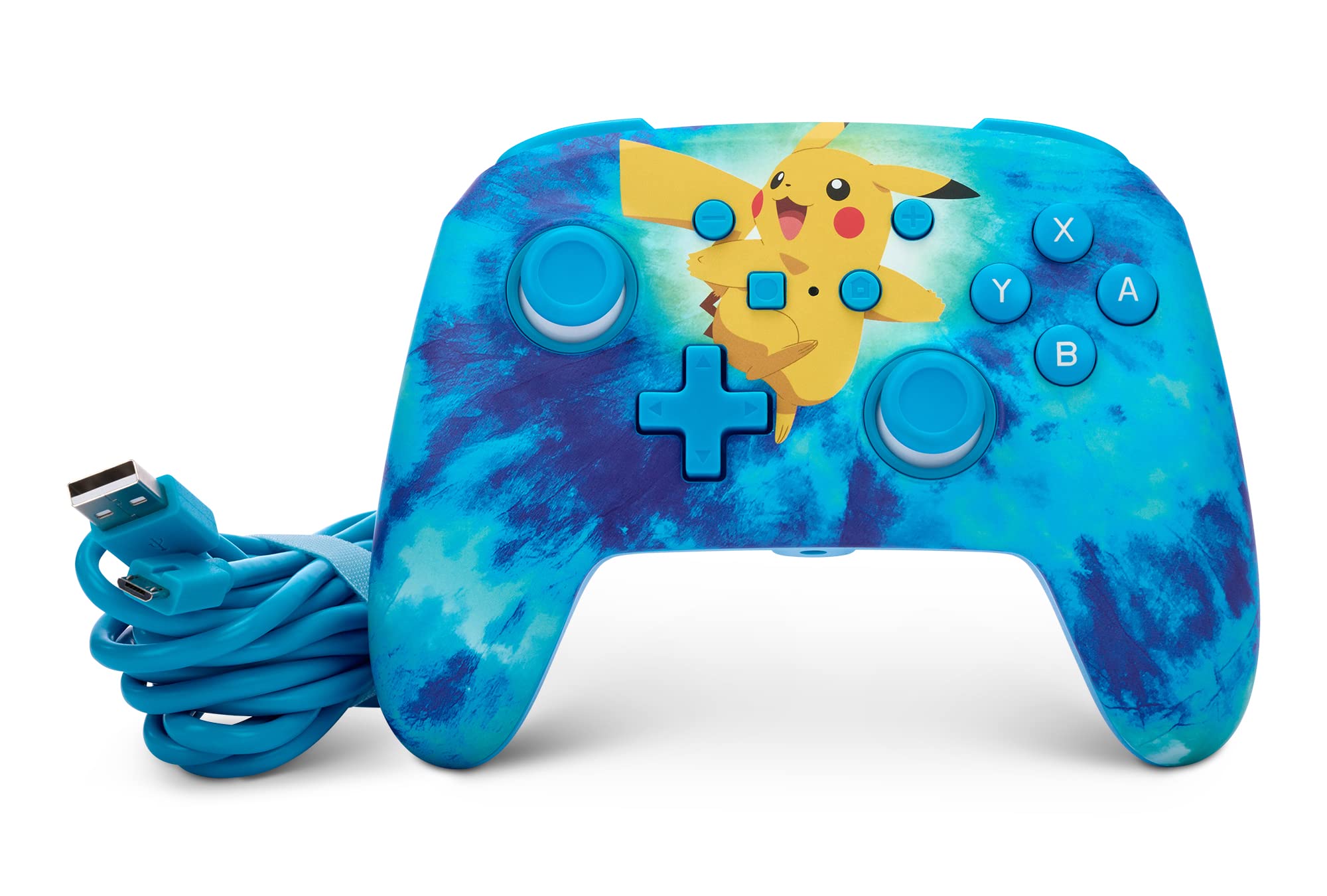 PowerA Enhanced Wired Controller for Nintendo Switch - Tie Dye Pikachu Design | Official Licensed Gamepad for Switch/Switch OLED | Perfect for Gaming, Multiplayer & Competitive Play