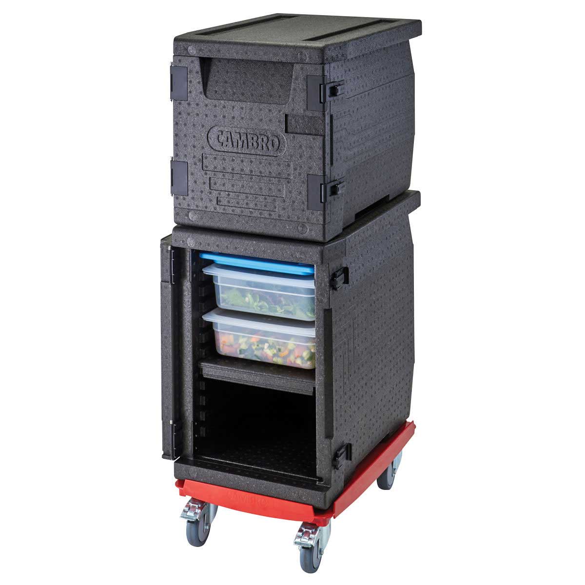 Cambro EPP400110 Cam GoBox Front Loader Food Storage Container - Black | Durable Commercial Kitchen & Meal Prep Solution for Restaurants, Catering & Home Use