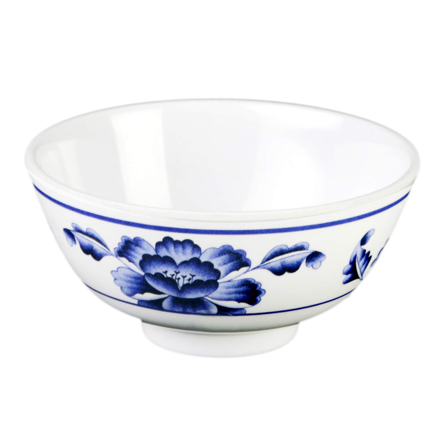 Premium 12 oz Melamine Rice Bowl Set of 12 - Durable & Lightweight Dinnerware for Restaurants, Picnics, and Outdoor Dining - 4 7/8