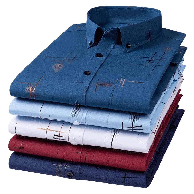Men's Striped Dress Shirt - Slim Fit Formal Business Shirt for Office, Wedding & Special Occasions